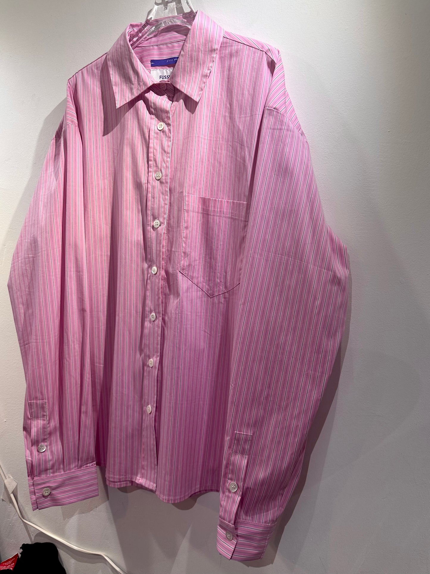 • FUSSY MADE • BLUSH PINK STRIPE SHIRT