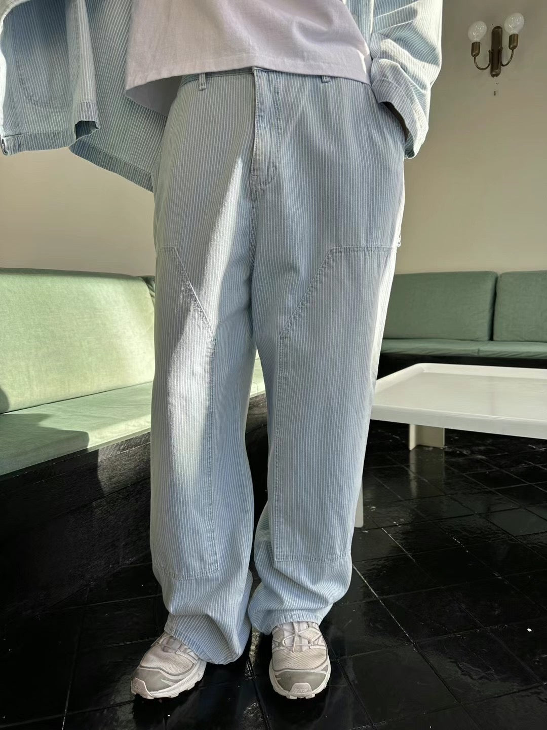 STRIPE WORKER SET- JEANS