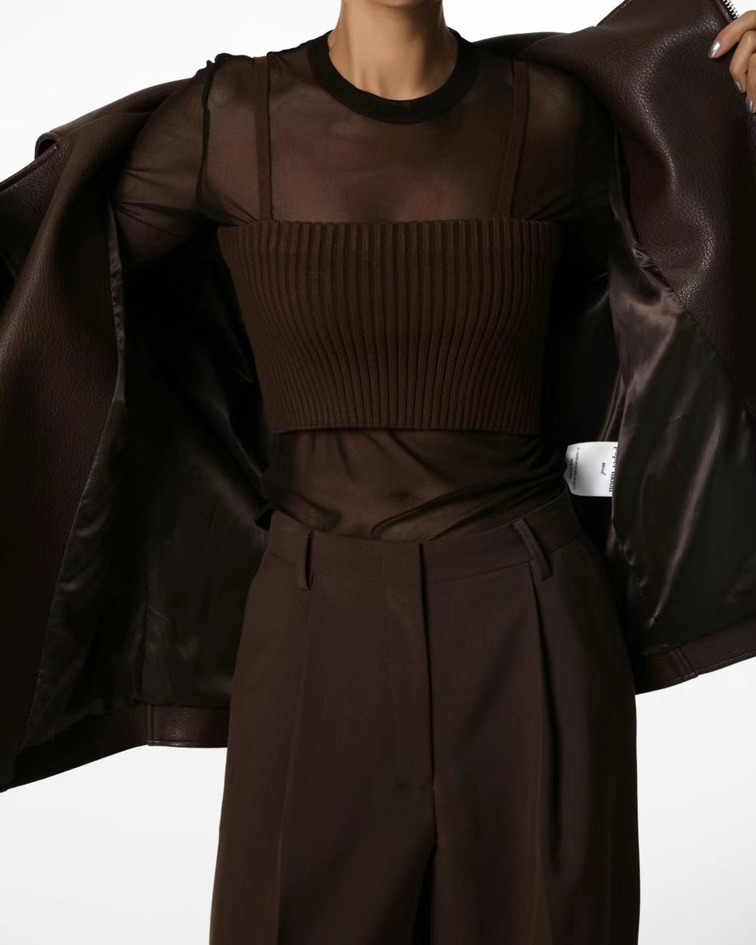 SINGLE DART WIDE LEG TROUSERS