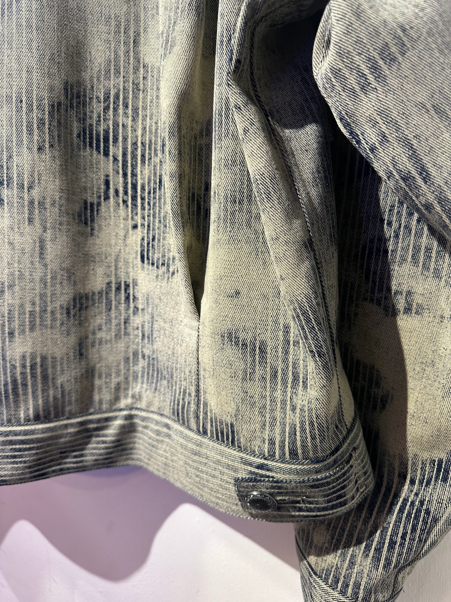• FUSSY MADE • VINTAGE BLEACH WASHED DENIM JACKET