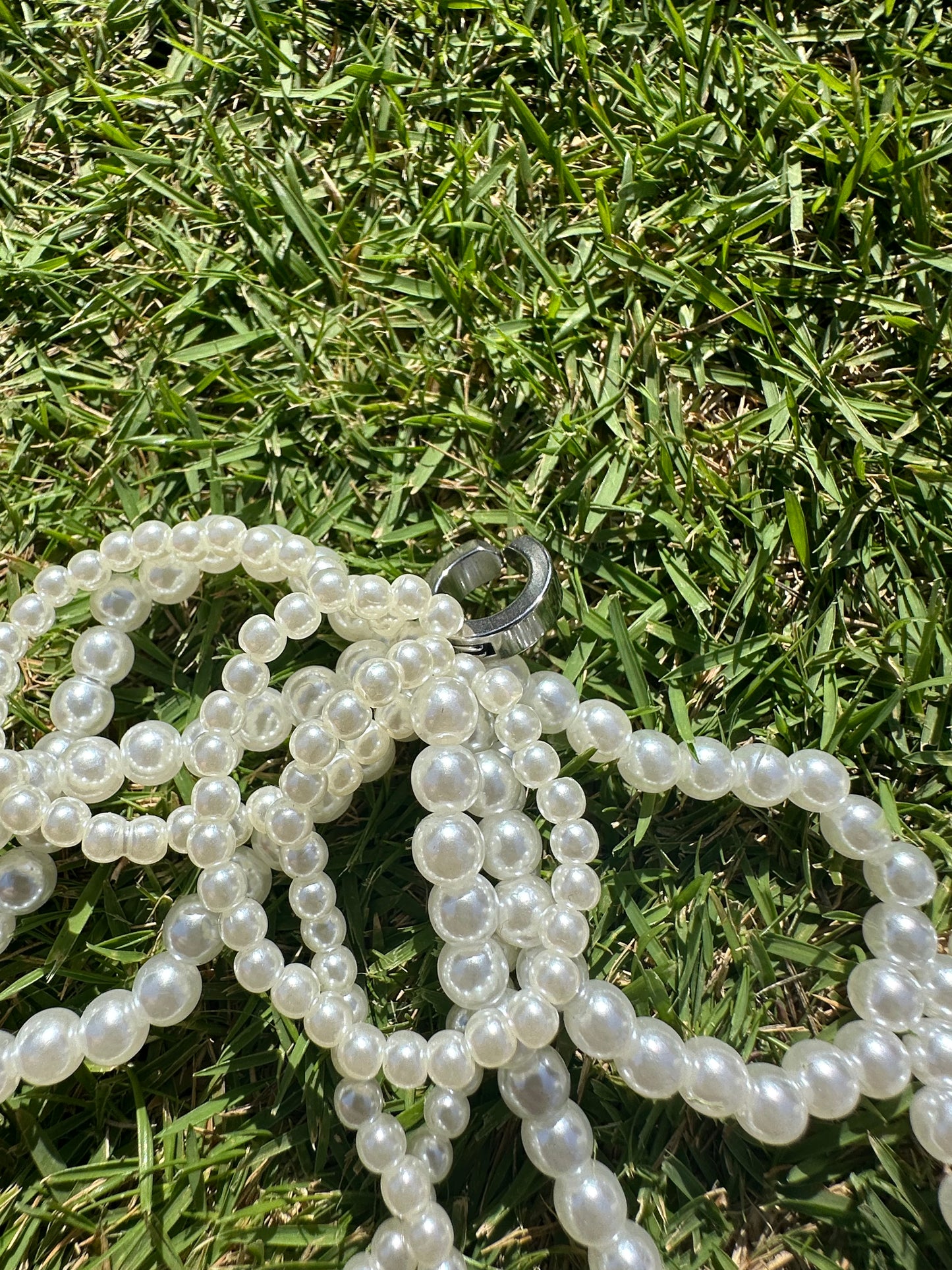 BIG PEARL RIBBON SHOES CLIPS