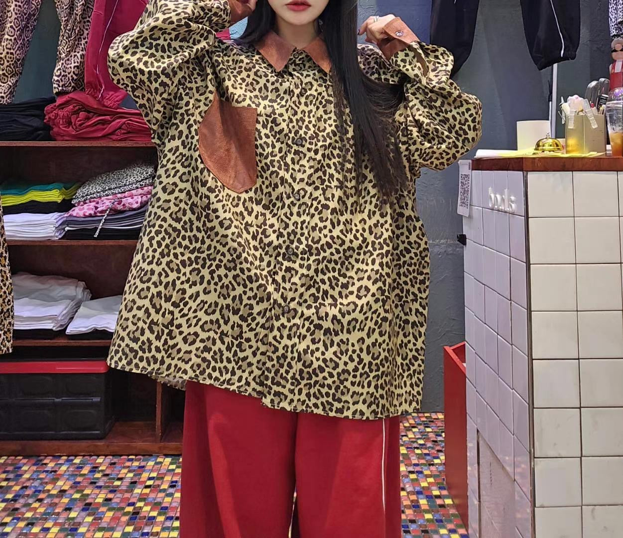 LEOPARD SHIRT JACKET
