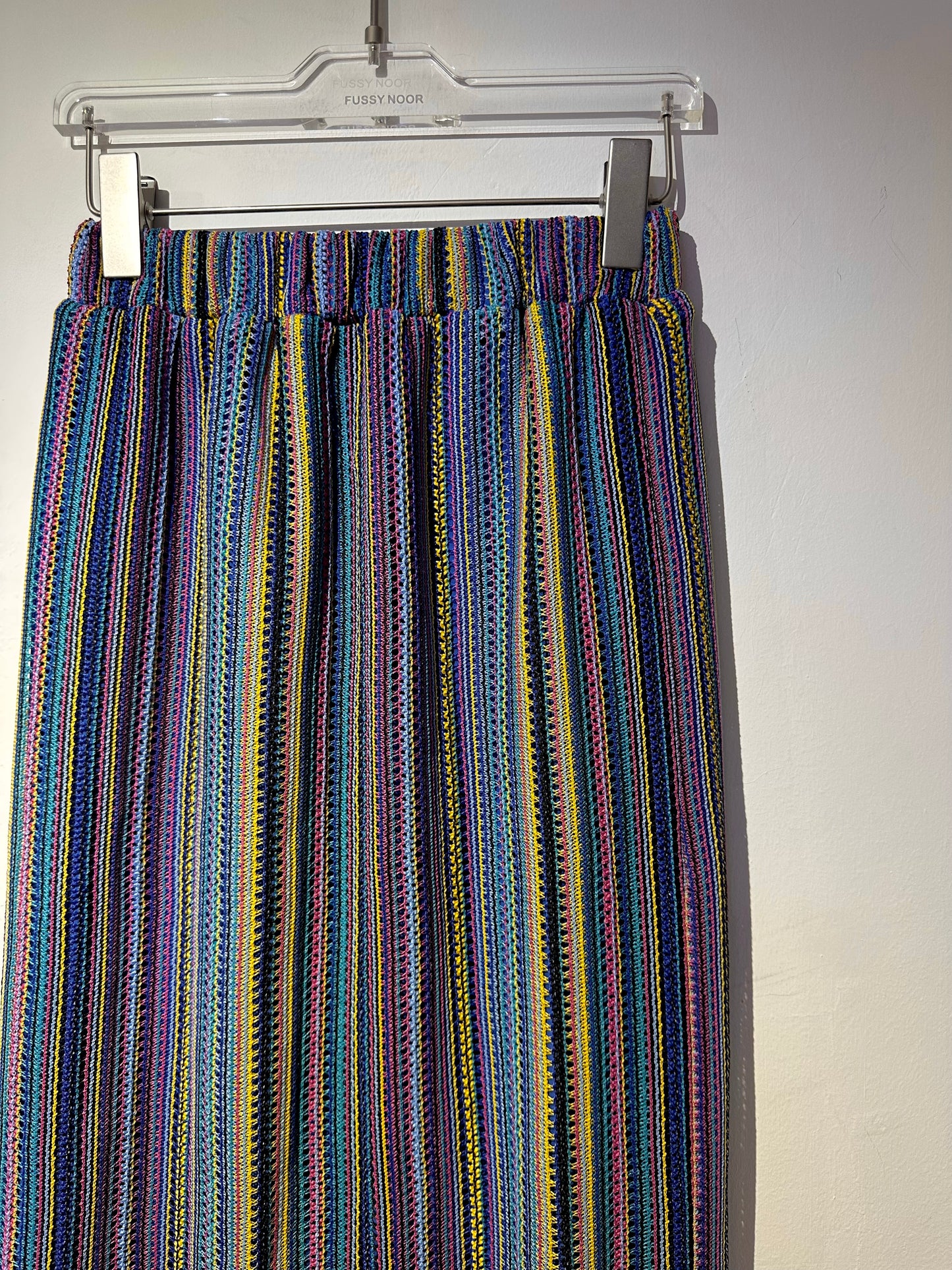 • FUSSY MADE • MULTI COLOUR STRIPE KNIT SKIRT