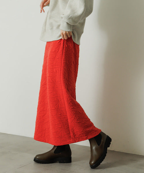 CRINKLE TEXTURED PENCIL SKIRT