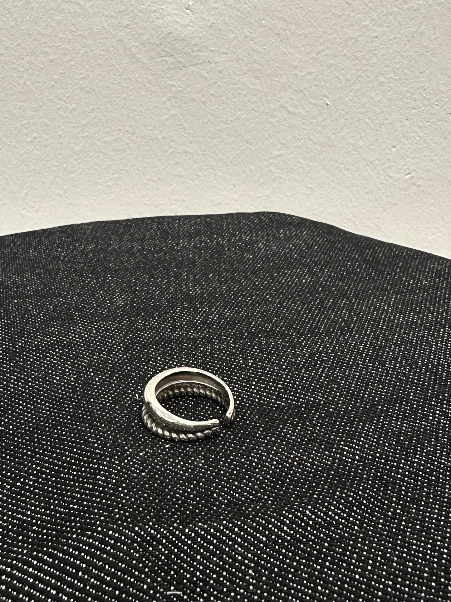 925 TWO LAYER TWIST RING