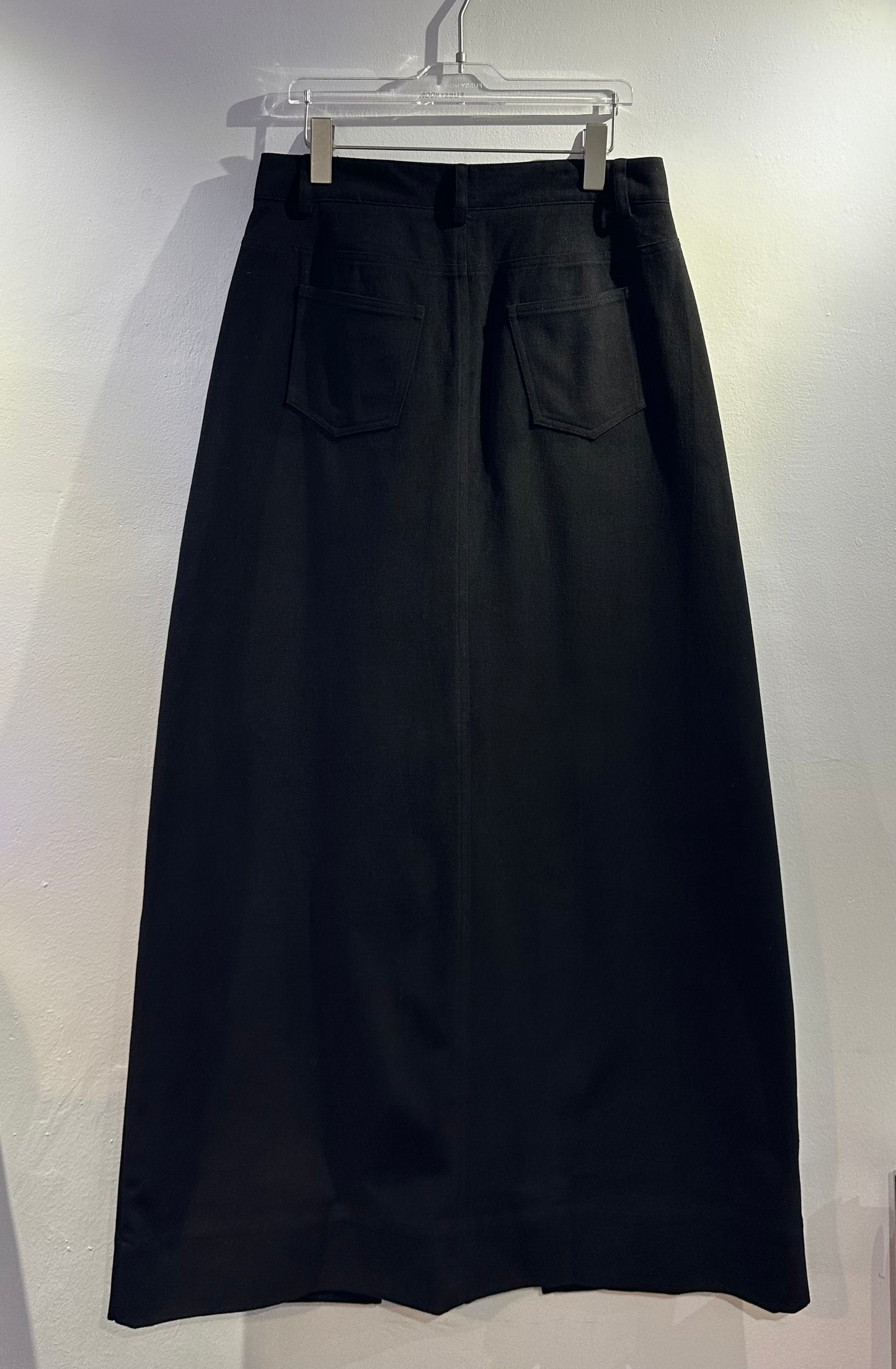 • FUSSY MADE • SOLID BLACK DENIM SKIRT