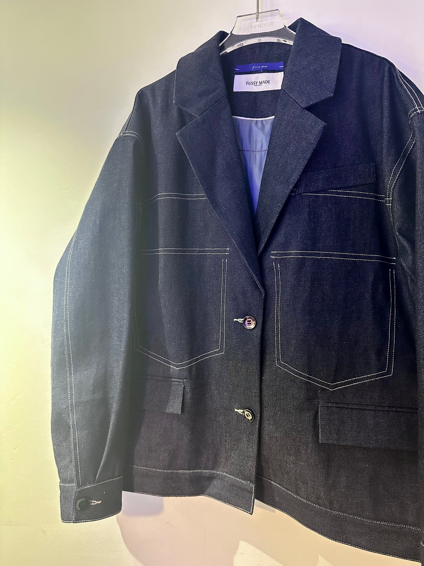 • FUSSY MADE • RAW DENIM BLAZ-JACKET ( Japan Fabric )