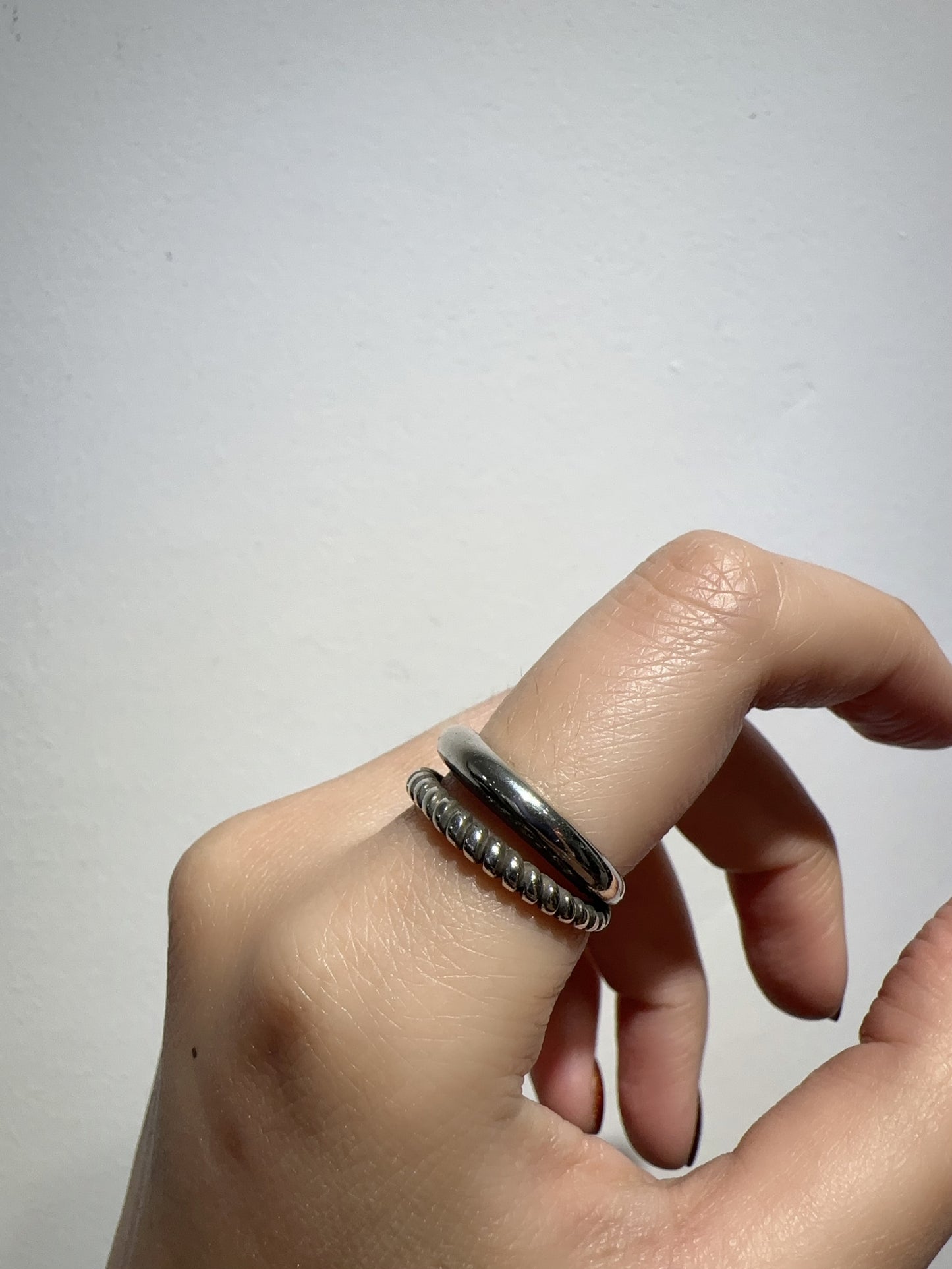 925 TWO LAYER TWIST RING