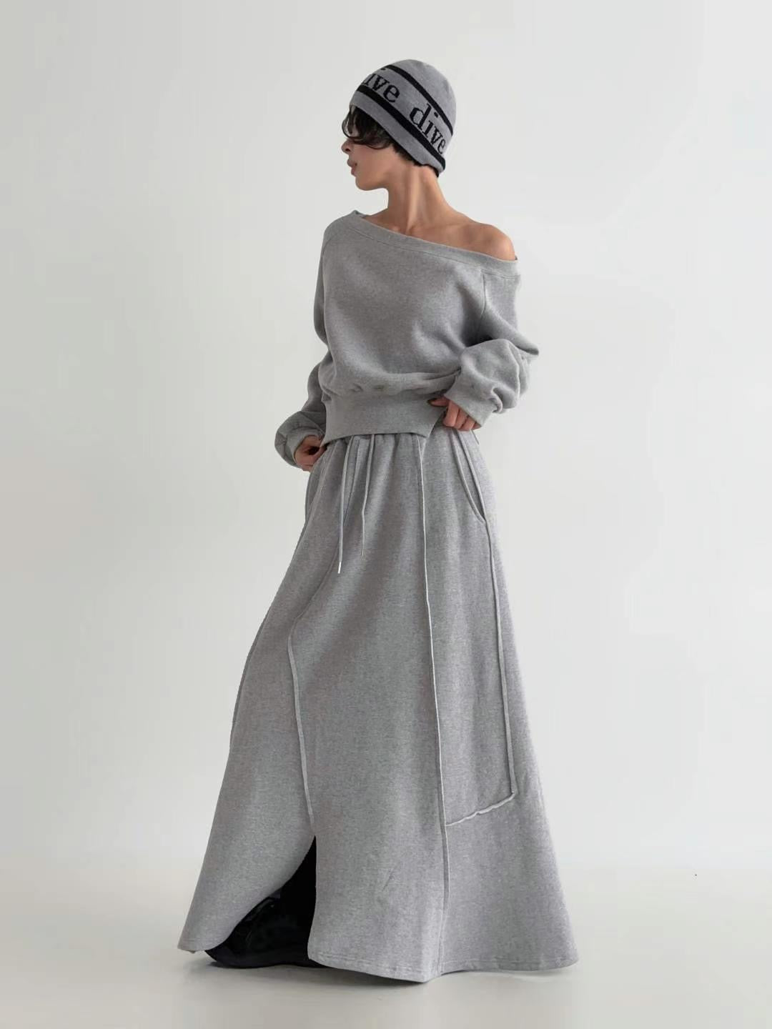 A CUT COTTON SKIRT- 2 COLOURS