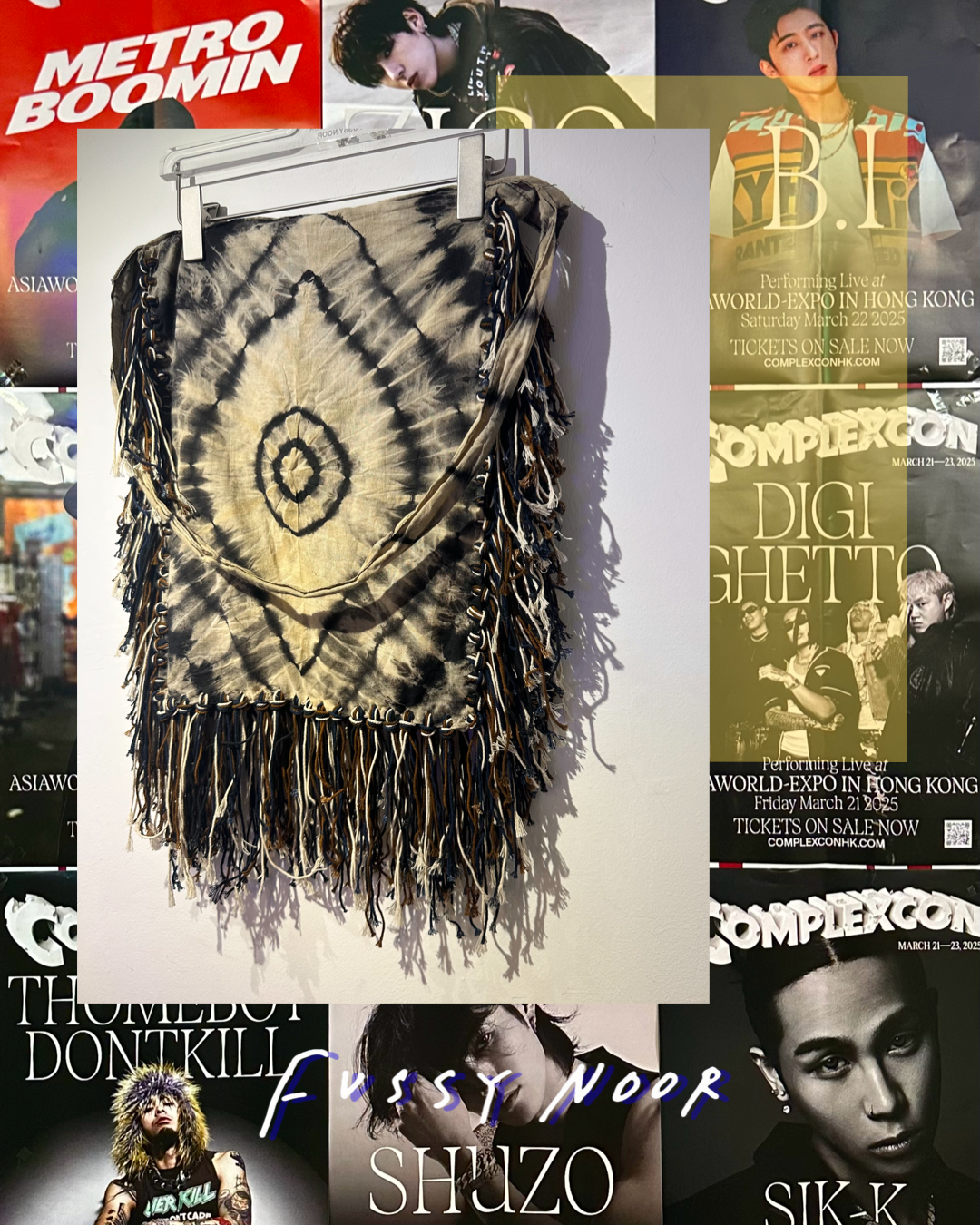 TIE DYE FRINGE BOHO CHIC CROSSBODY BAG ( HANDMADE - THAILAND )