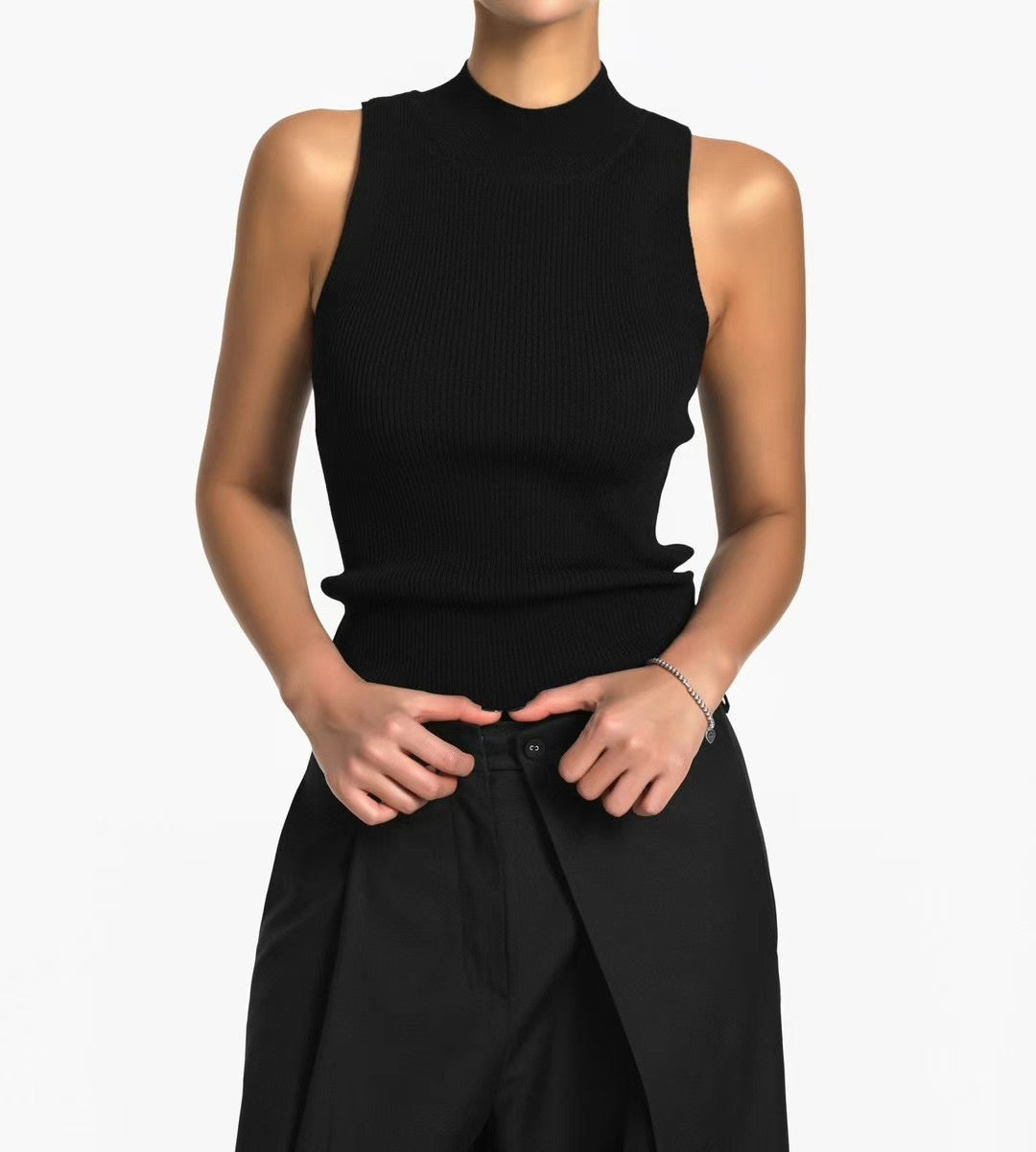 HALTER RIBBED VEST