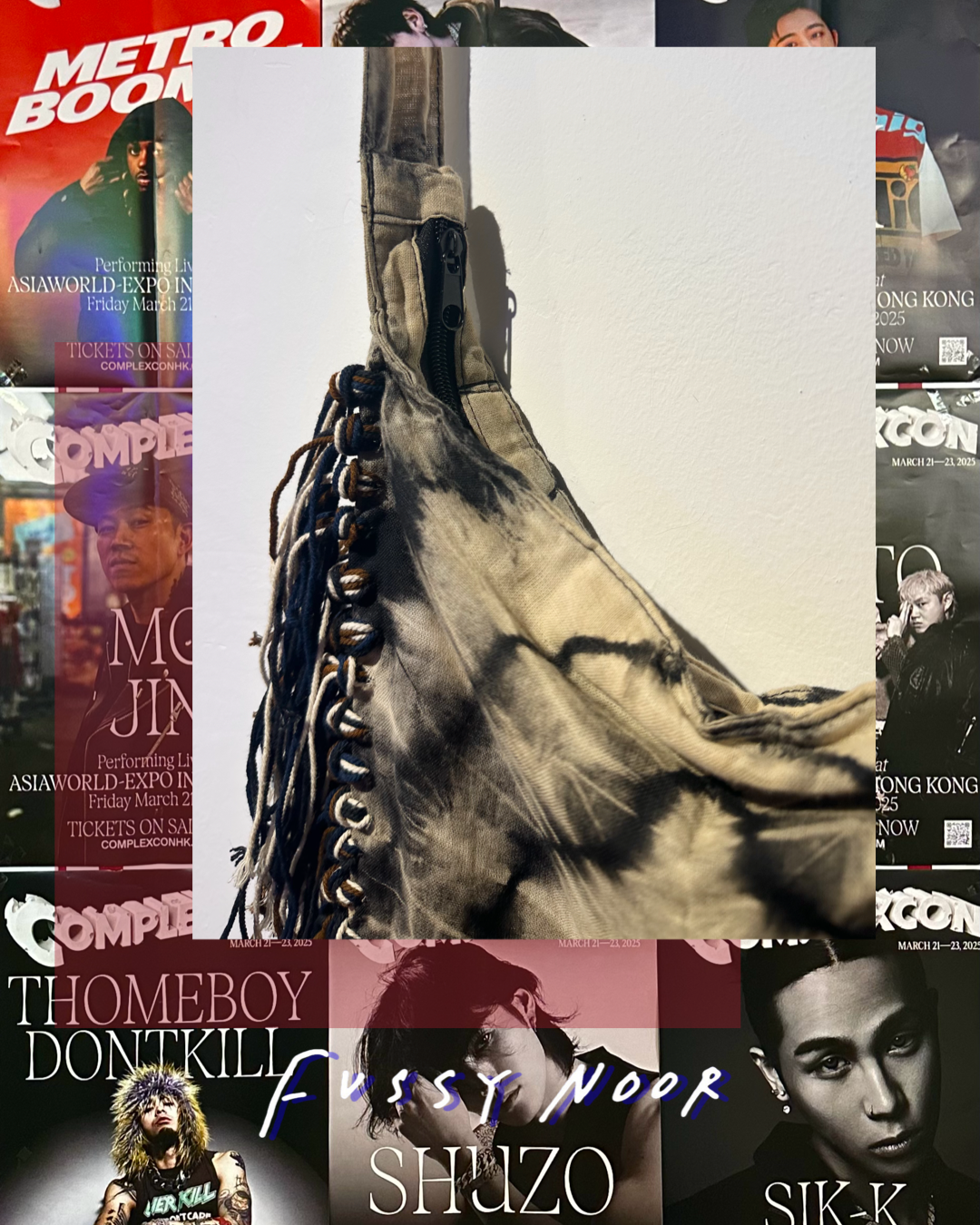 TIE DYE FRINGE BOHO CHIC CROSSBODY BAG ( HANDMADE - THAILAND )