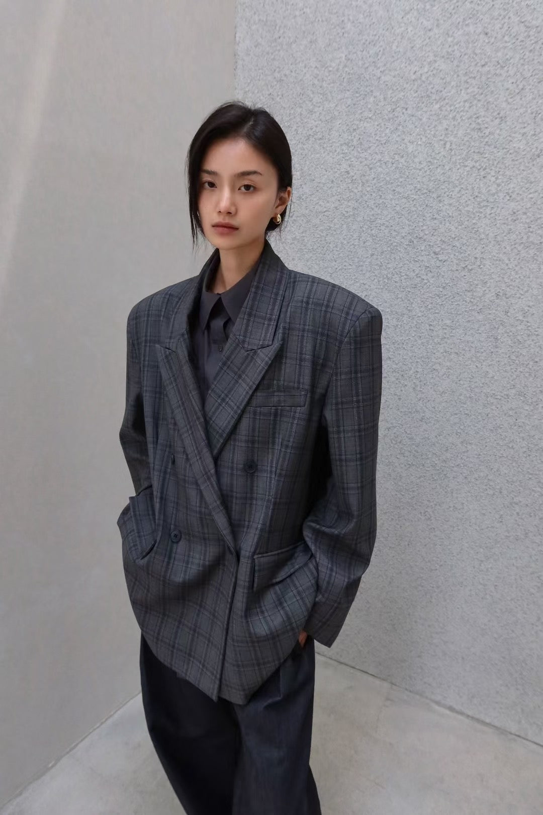 HARMONY CHECKED BLAZER