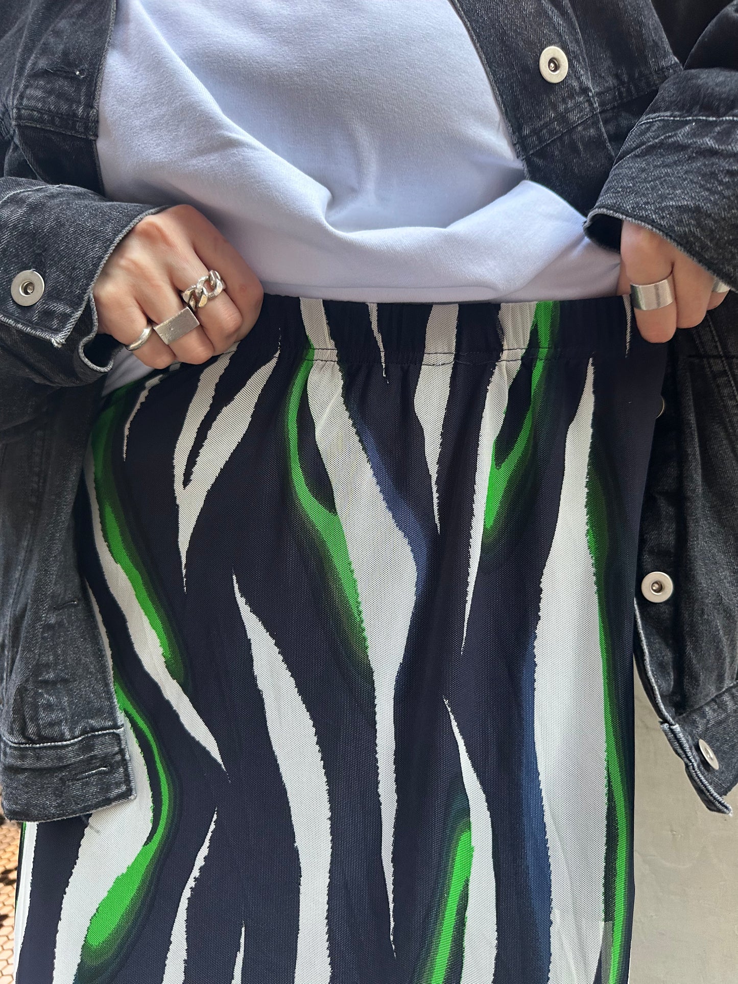• FUSSY MADE • WAVY LEAF PRINT SKIRT
