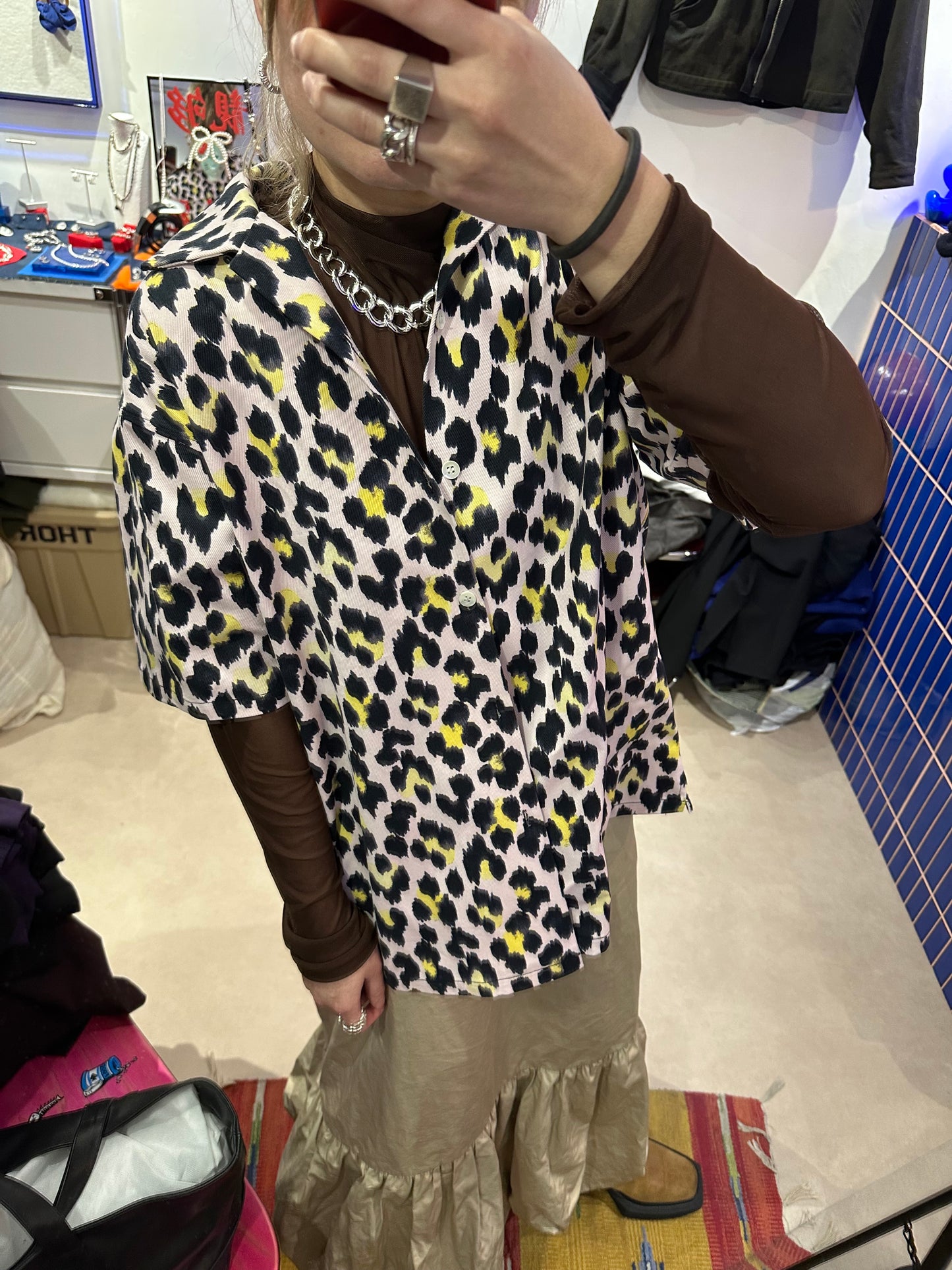 • FUSSY MADE • LIGHT PINK LEOPARD SHIRT