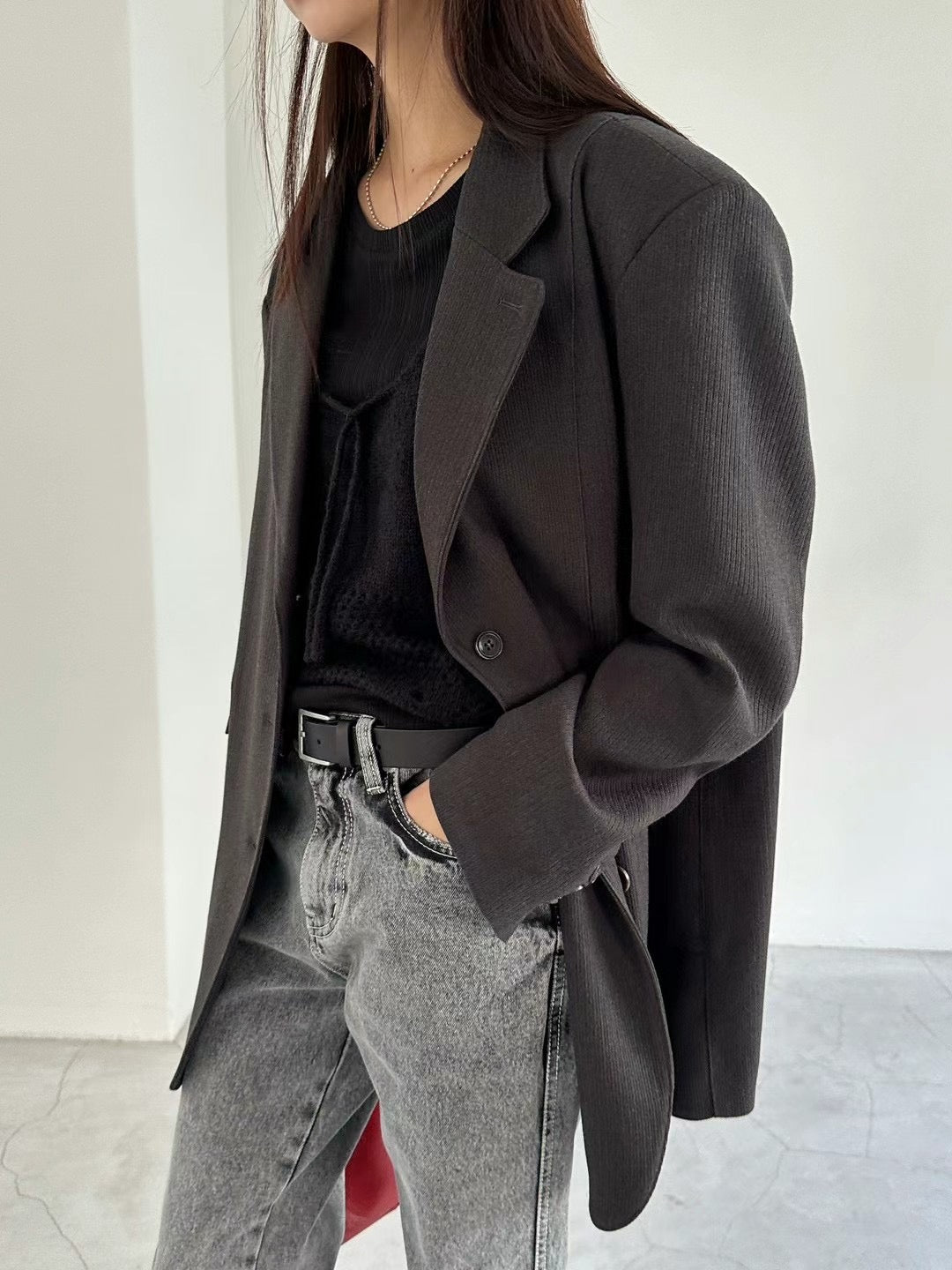 STRAIGHT GRAIN BLAZER