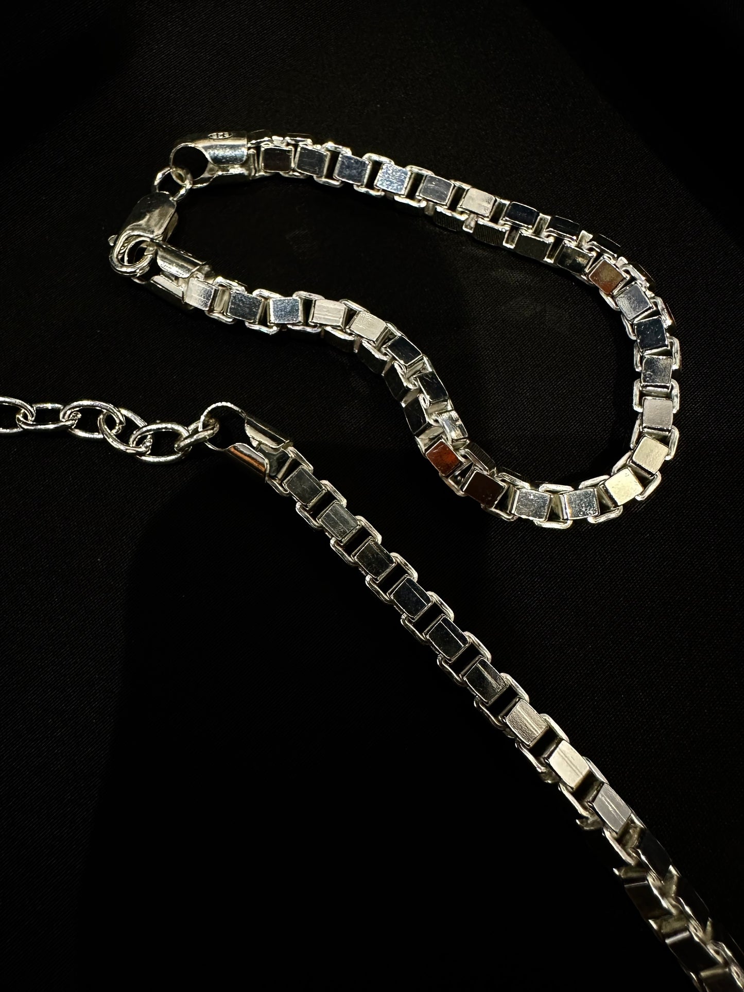 HANDMADE 925 CUBE CHAIN NECKLACE / BRACLET