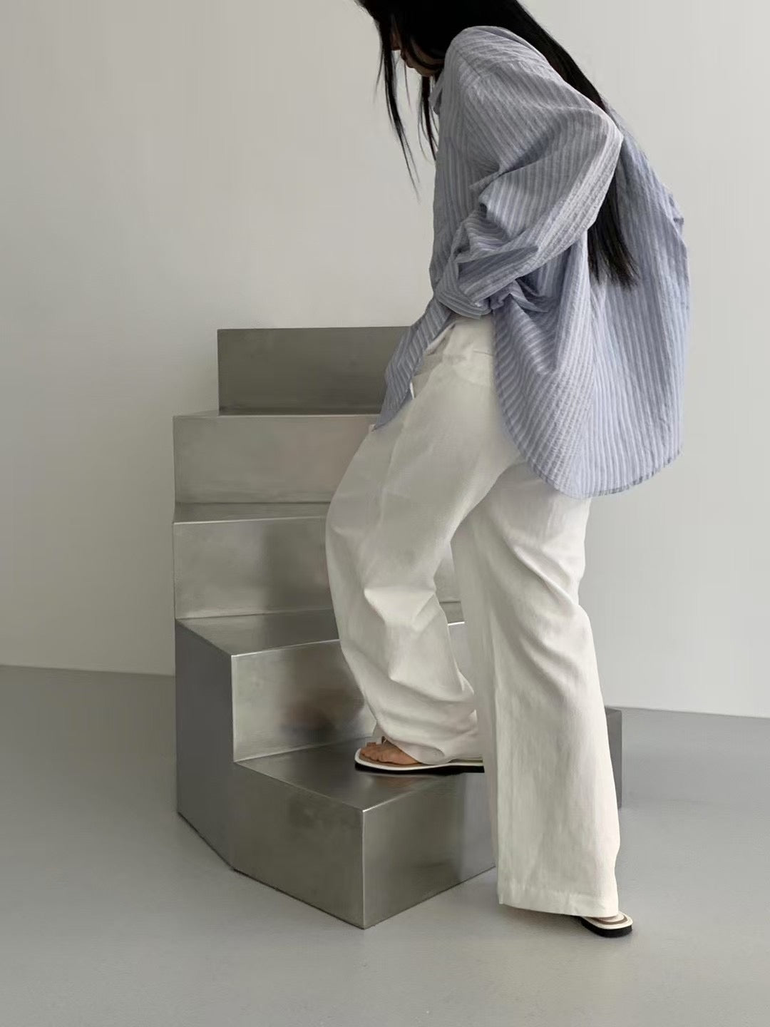 WRAPPING STRAP TWILL PANTS