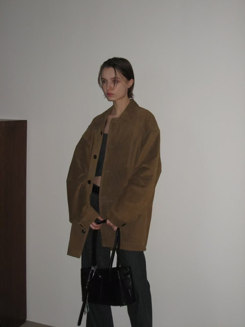 BEIGE LEATHER JACKET