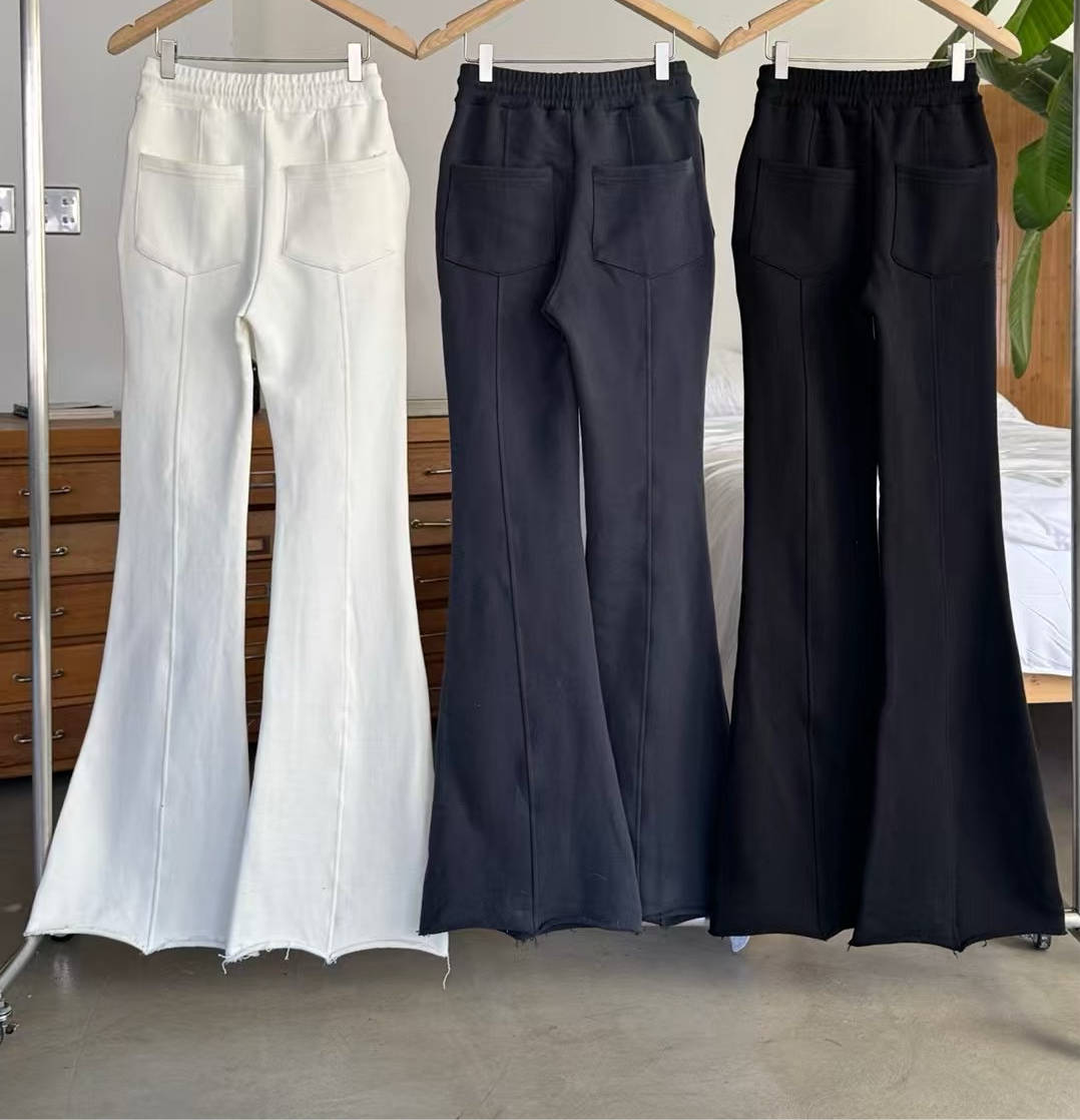LONG FLARED COTTON PANTS