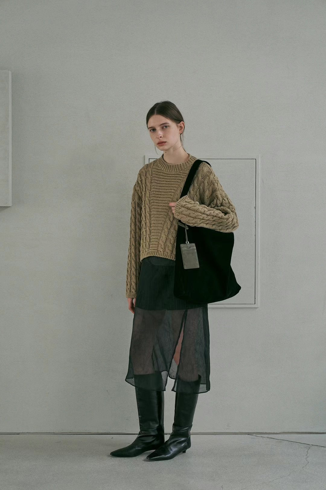 SUEDE LEATHER SHOULDER BAG