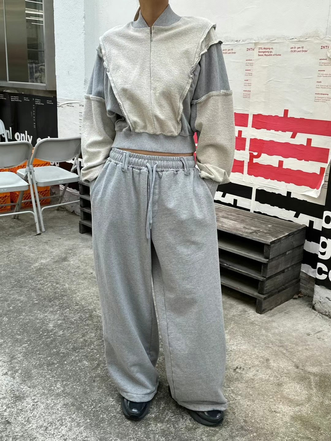HALF ZIP UP COTTON TOP