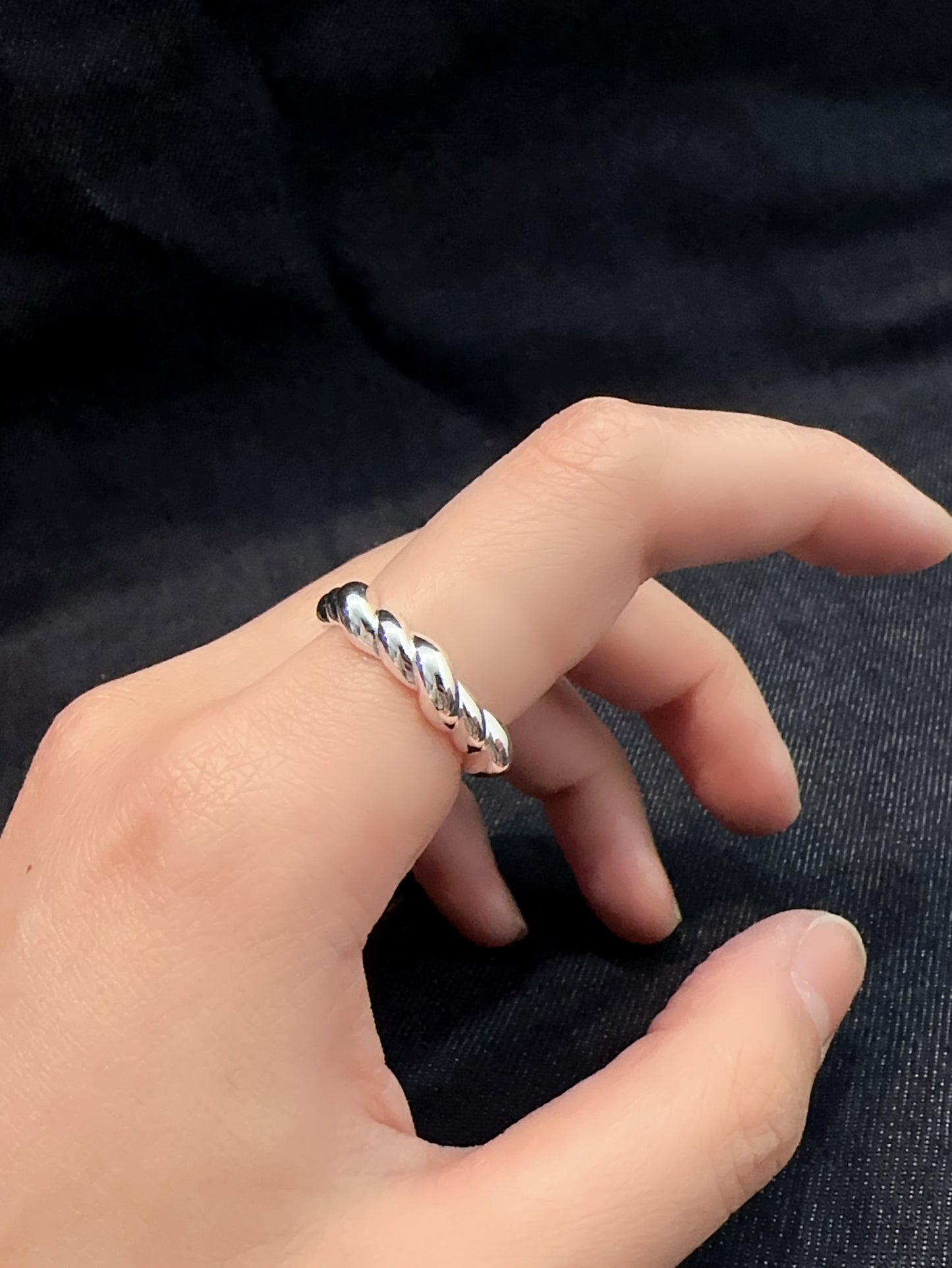 925 HEXAGON TWIST RING