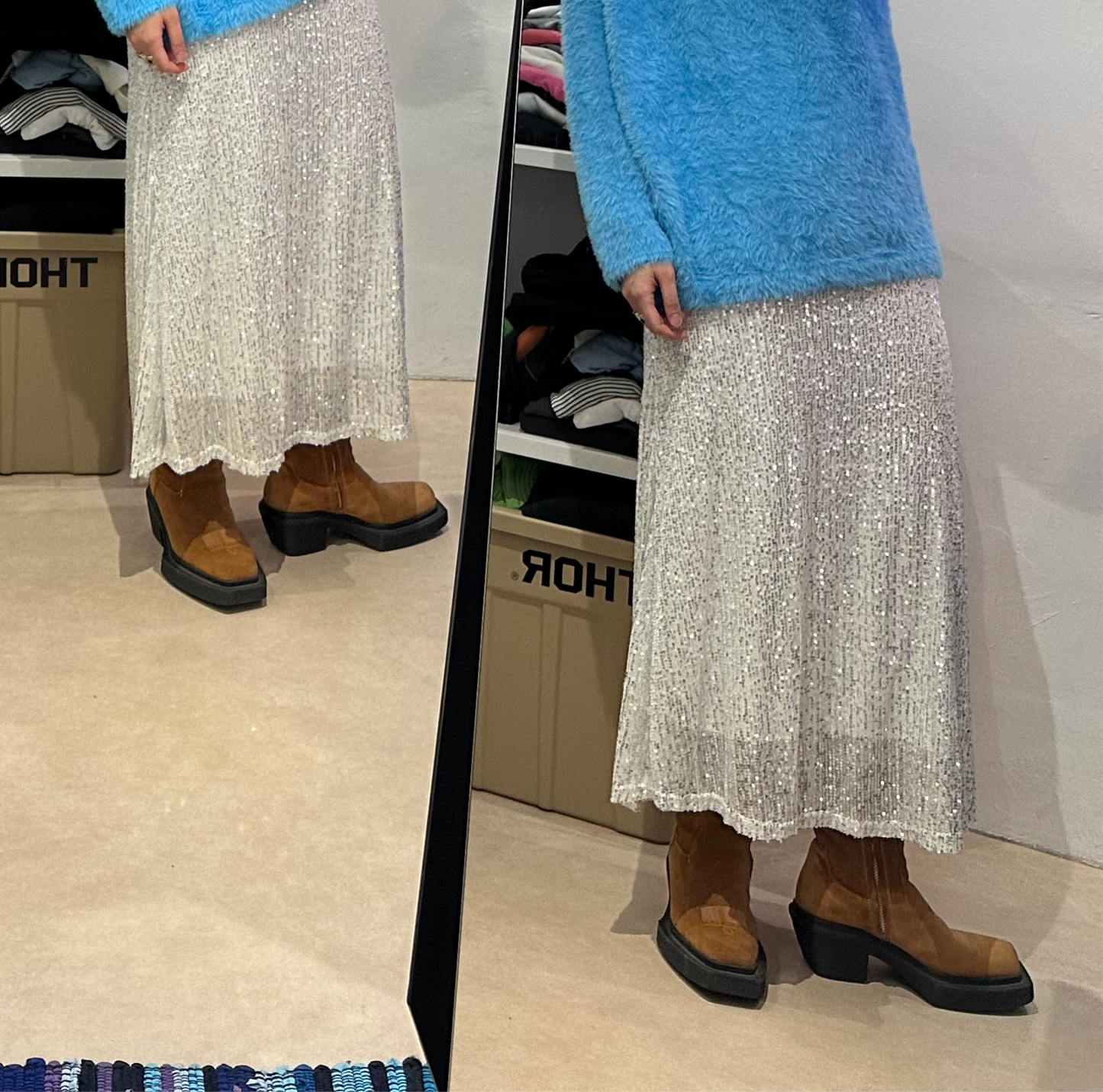 SLIVER BLING SKIRT