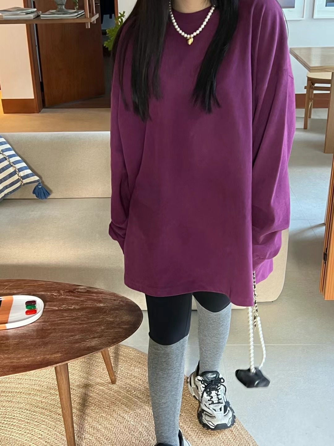 SWEATER LIKE LONG SLEEVE TOP