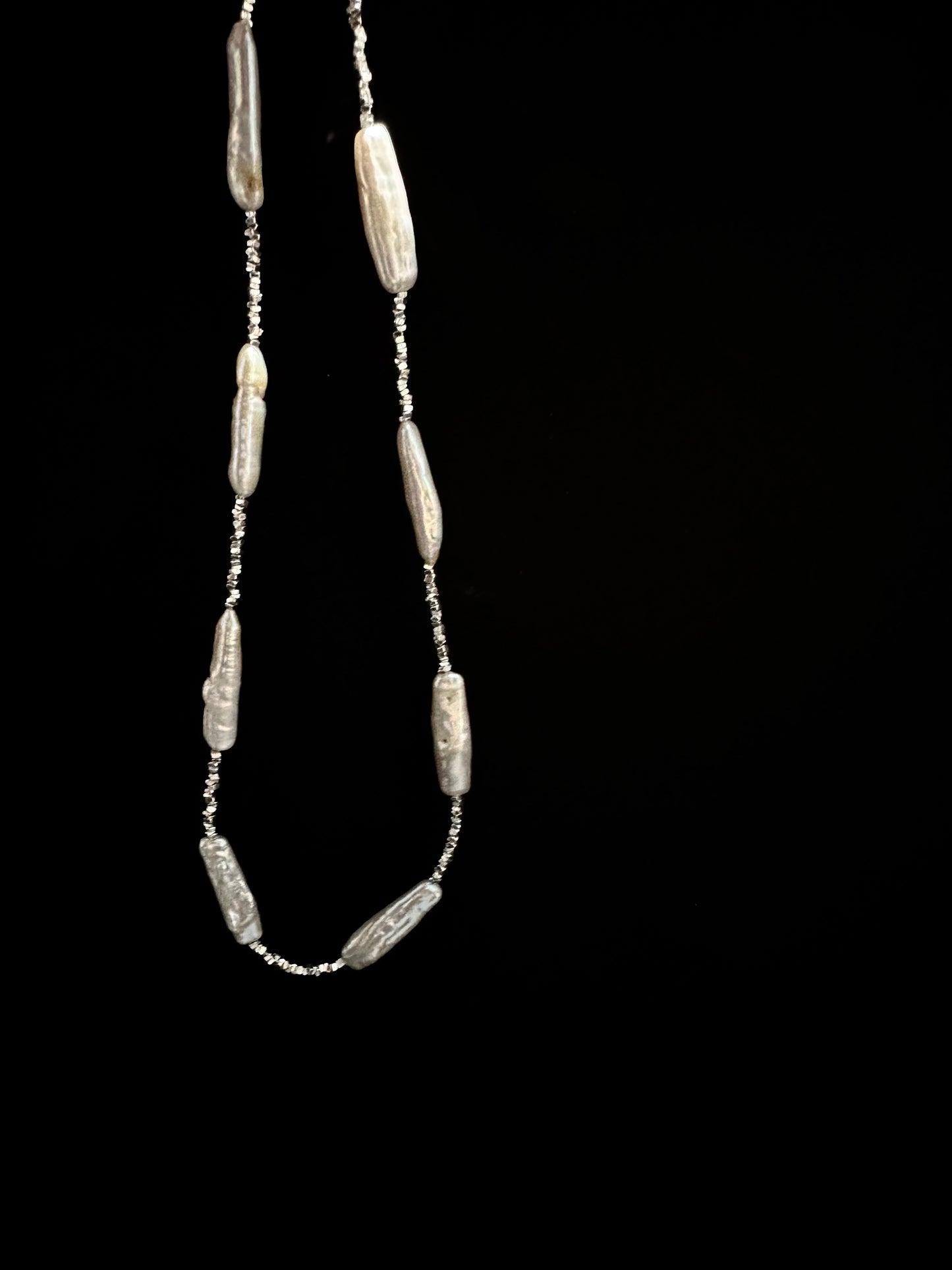 925 LONG FRESHWATER PEARL MIX NECKLACE
