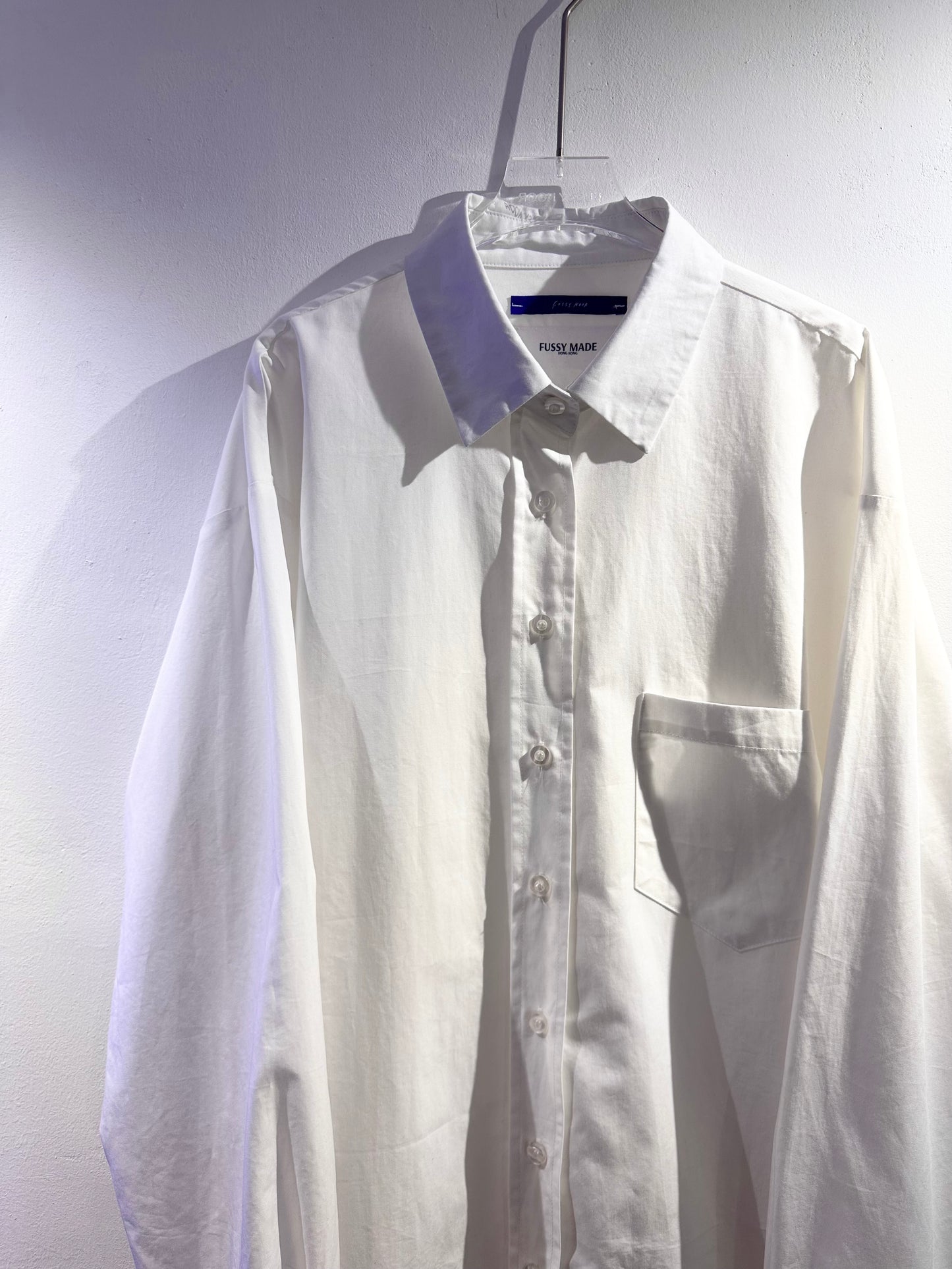 • FUSSY MADE • ONE POCKET PLAIN SHIRT