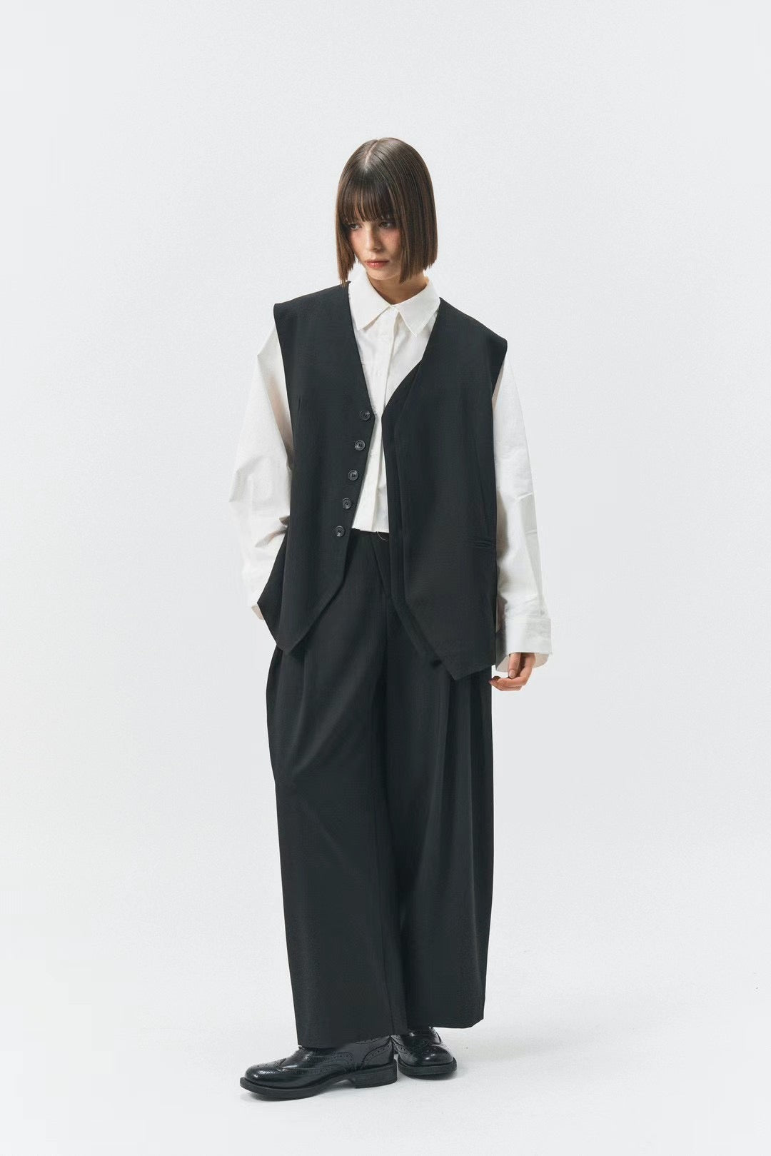 OVERSIZED DOUBLE LAYERED BLAZER VEST
