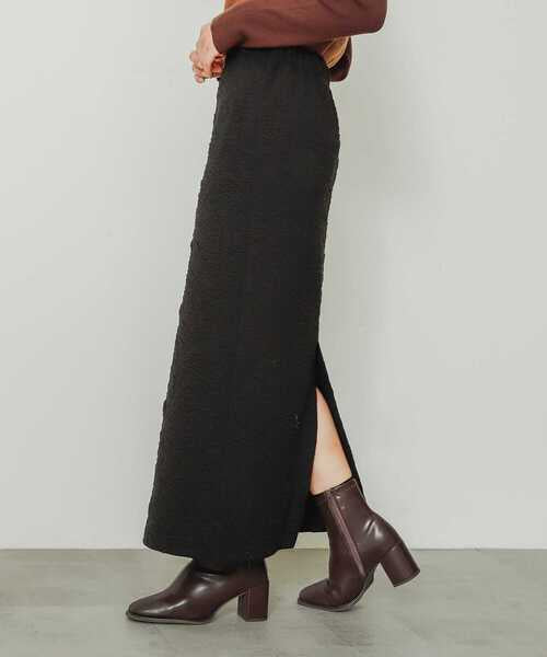 CRINKLE TEXTURED PENCIL SKIRT