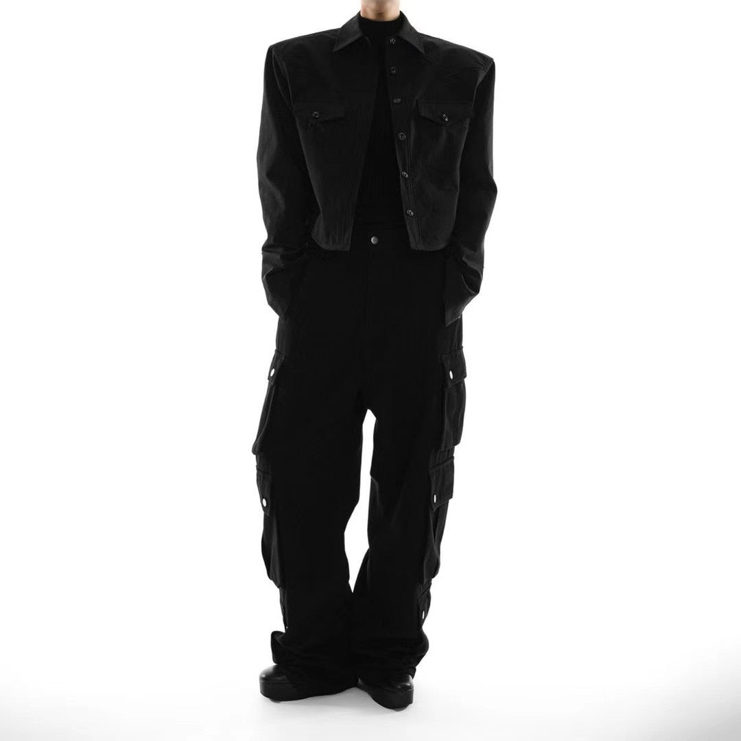 BUCKLE WAISTED CARPENTER PANTS