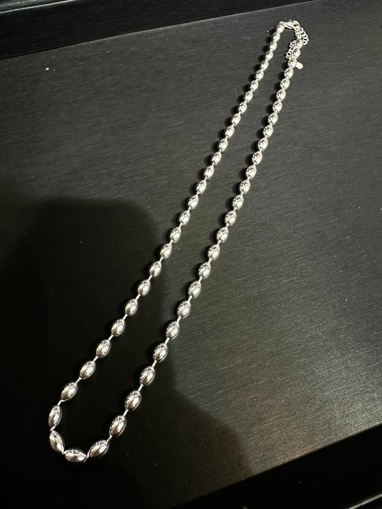 925 5MM RICE BEAD NECKLACE