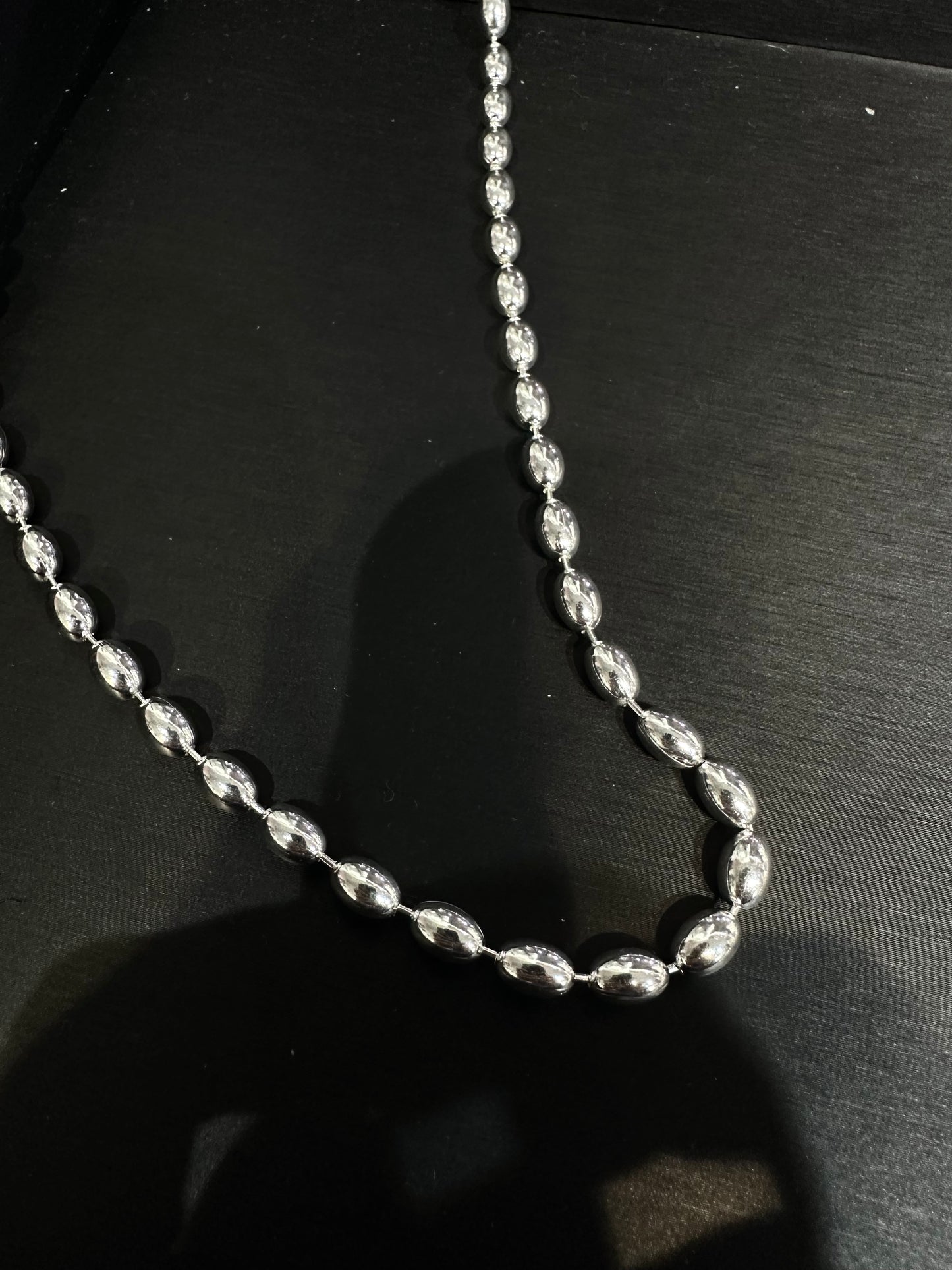 925 5MM RICE BEAD NECKLACE