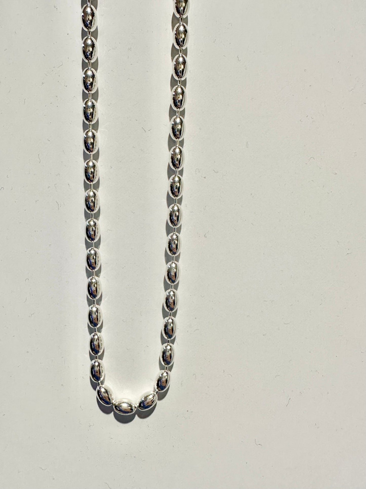 925 5MM RICE BEAD NECKLACE