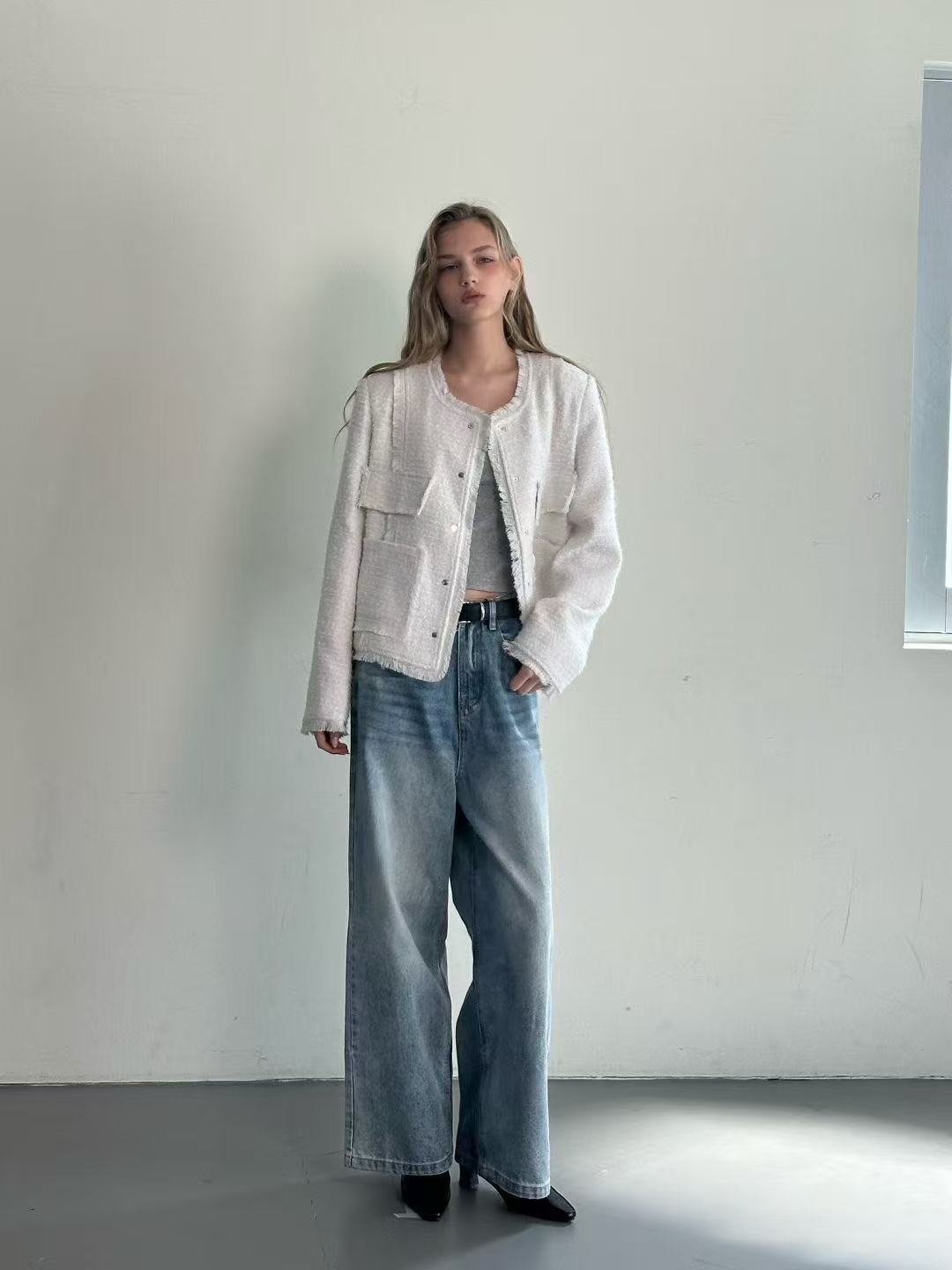 LOOSE FIT TWEED SET -JACKET