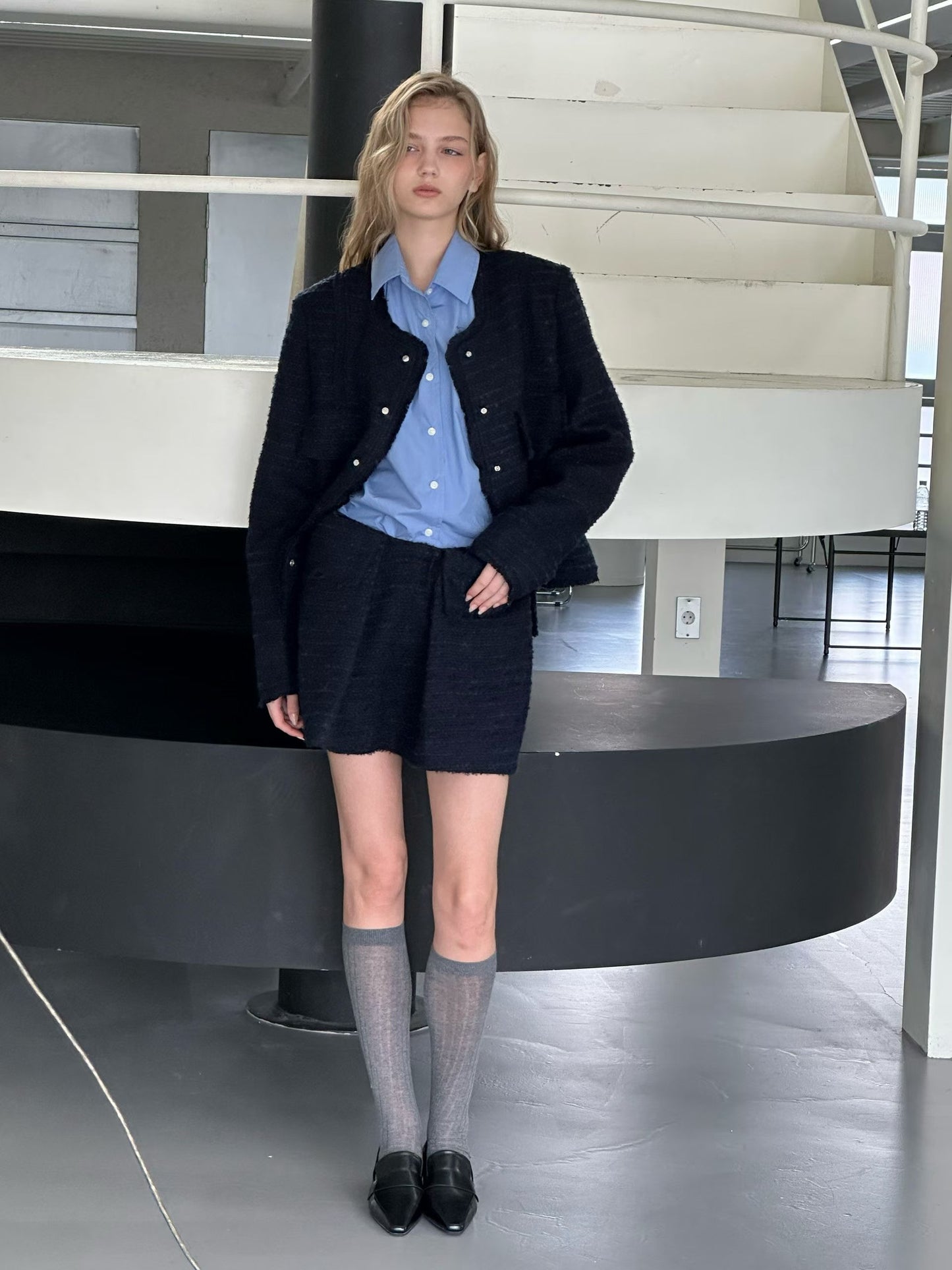 LOOSE FIT TWEED SET -JACKET