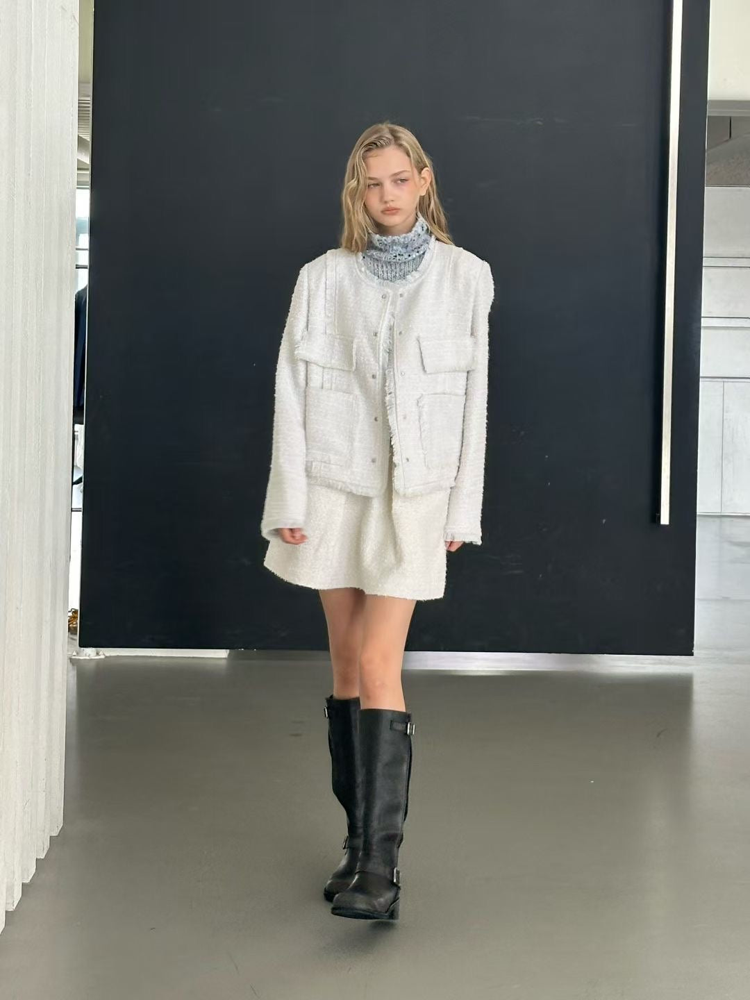 LOOSE FIT TWEED SET -JACKET
