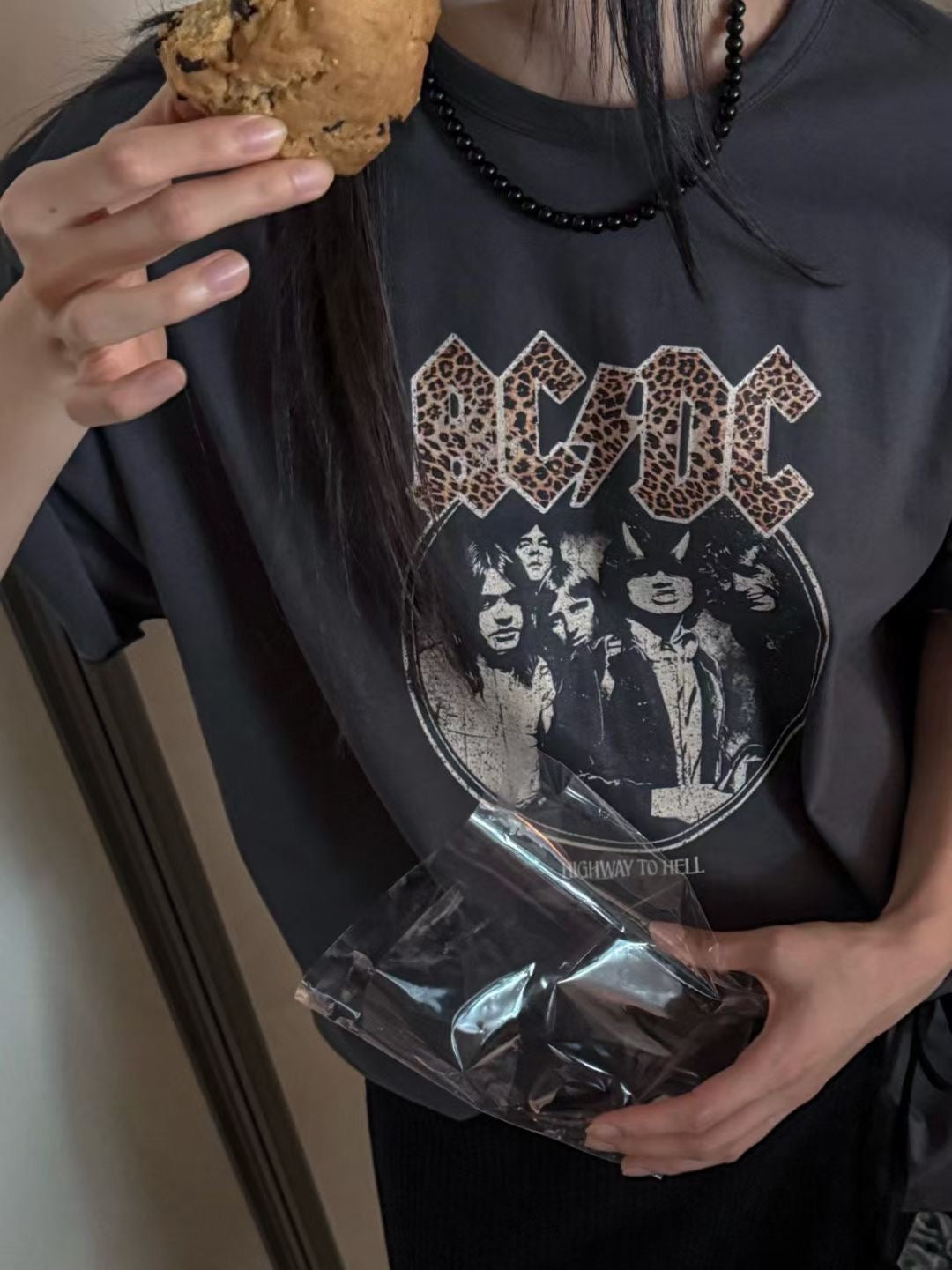 LEOPARD FONTS AC/DC TEE