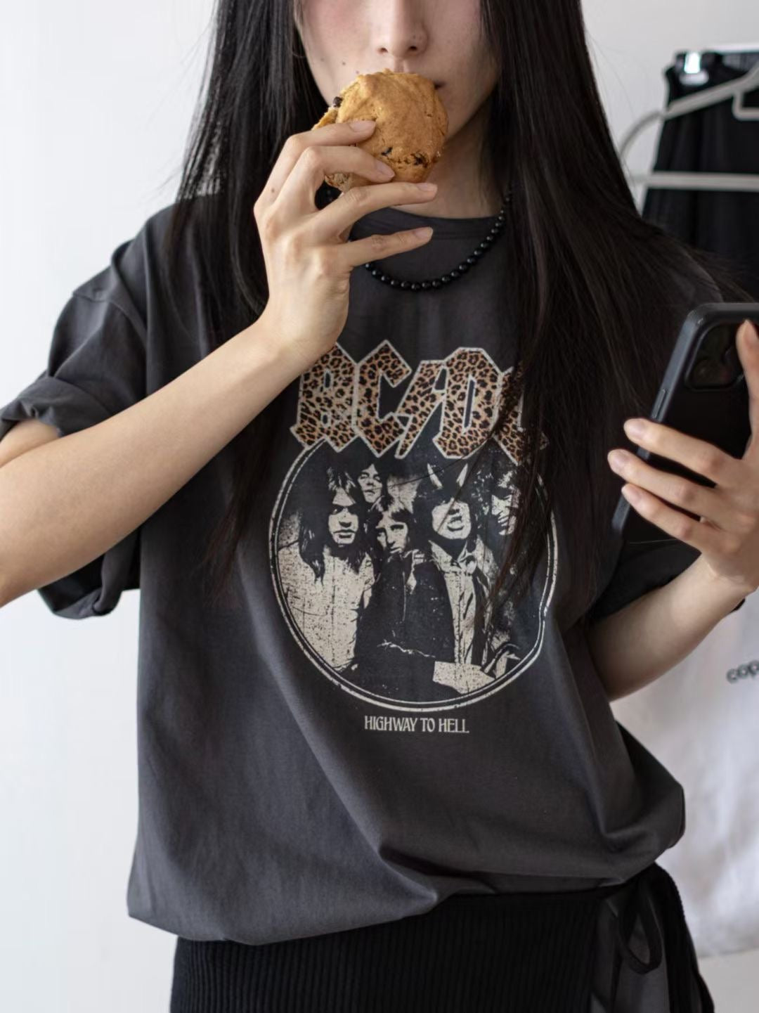 LEOPARD FONTS AC/DC TEE