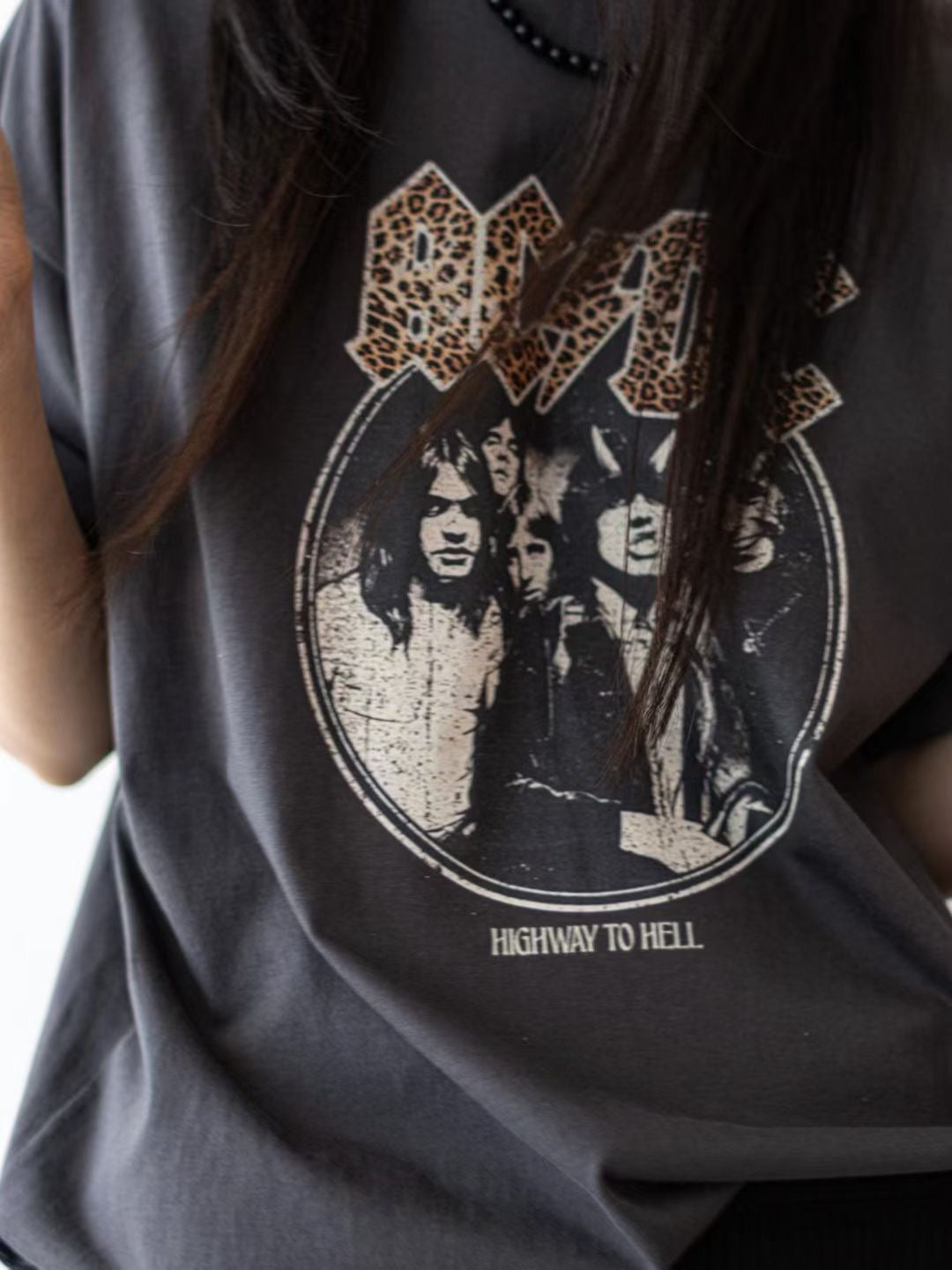 LEOPARD FONTS AC/DC TEE
