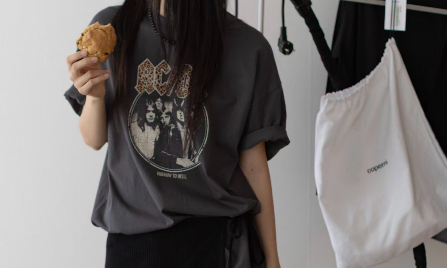 LEOPARD FONTS AC/DC TEE