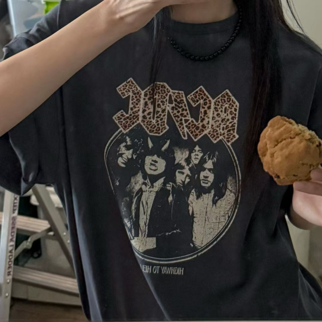LEOPARD FONTS AC/DC TEE