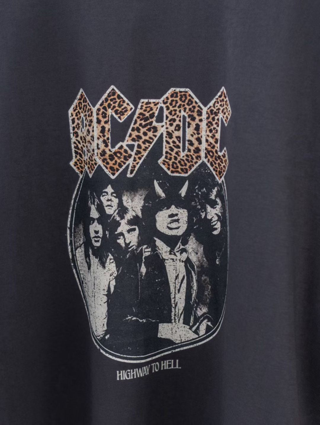 LEOPARD FONTS AC/DC TEE