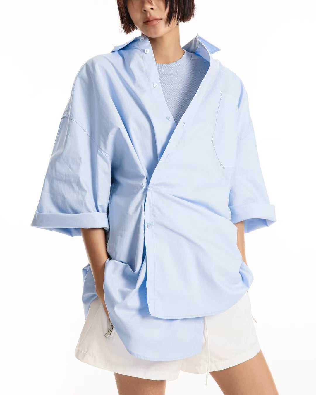 ICE BLUE BOYFRIEND SHIRT