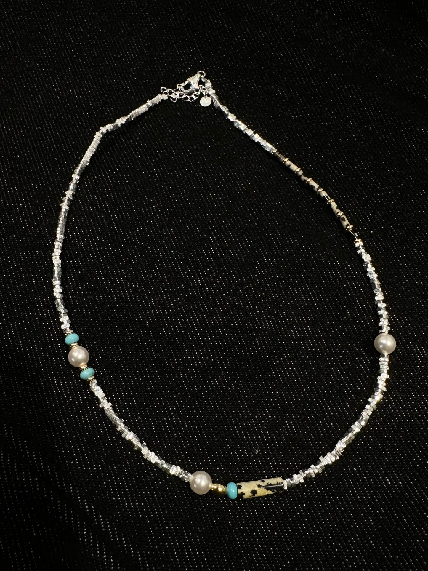 925 VARIOUS STONE NECKLACE