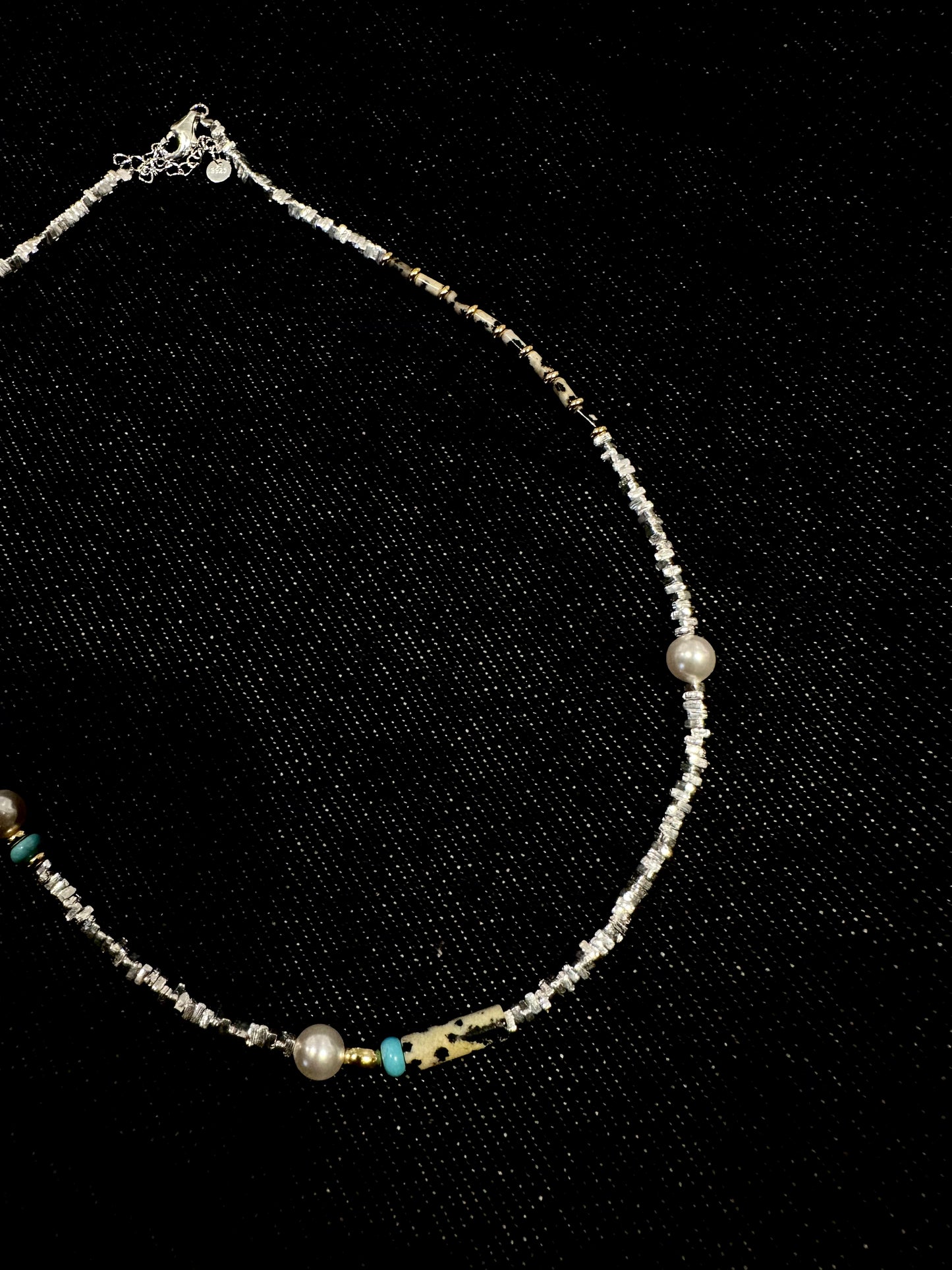 925 VARIOUS STONE NECKLACE