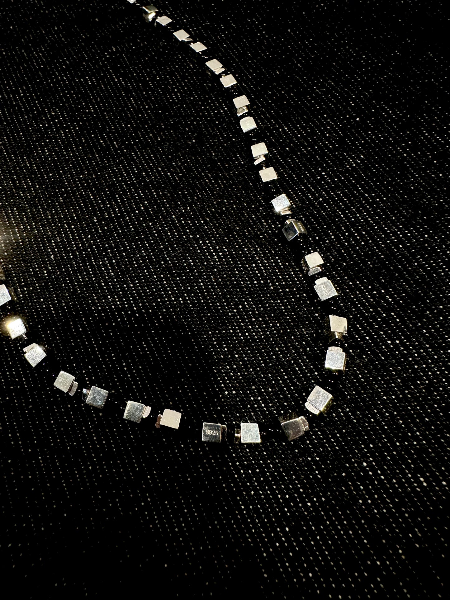 925 SQUARE BEADS NECKLACE